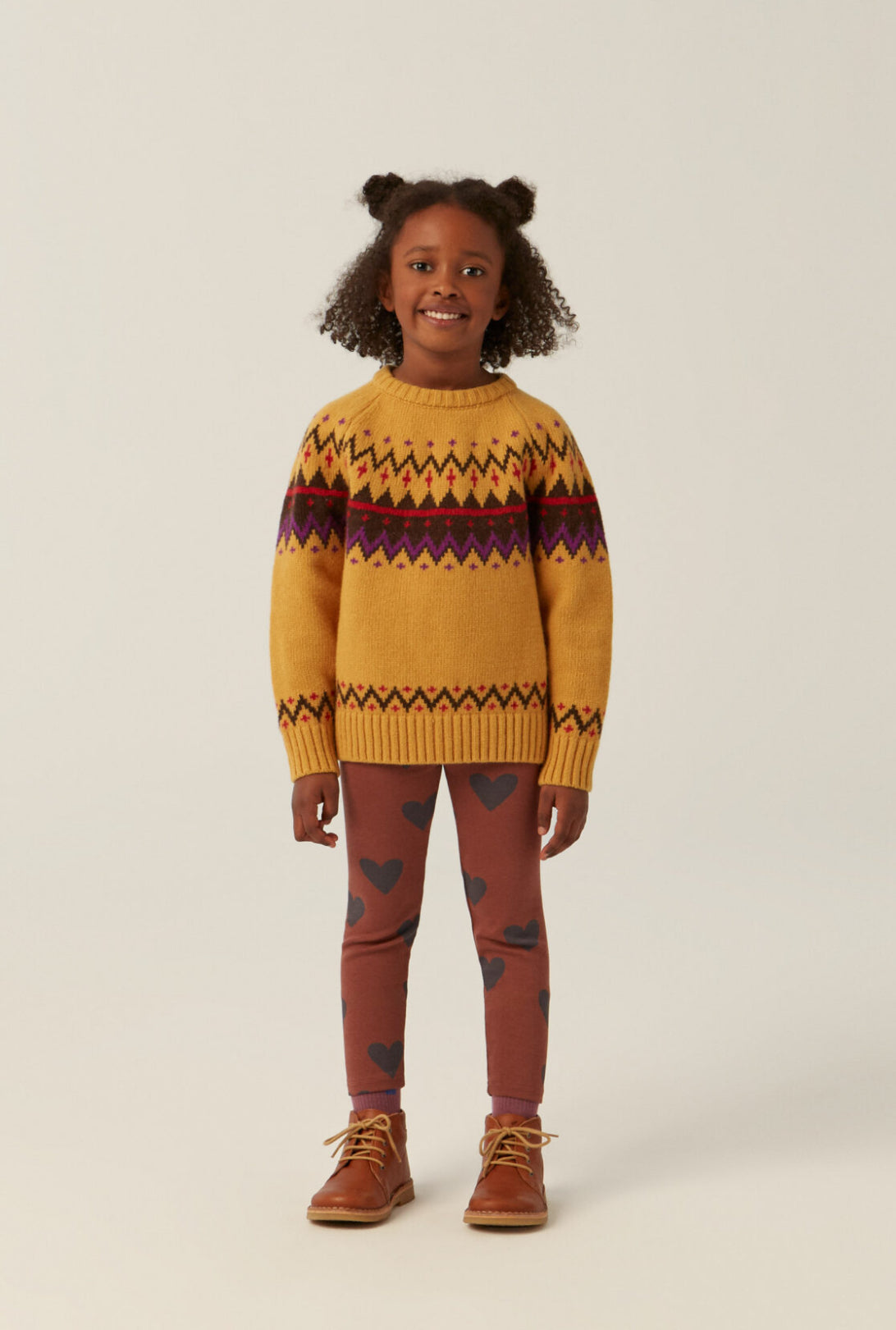 the campamento hearts brown leggings PRE ORDER