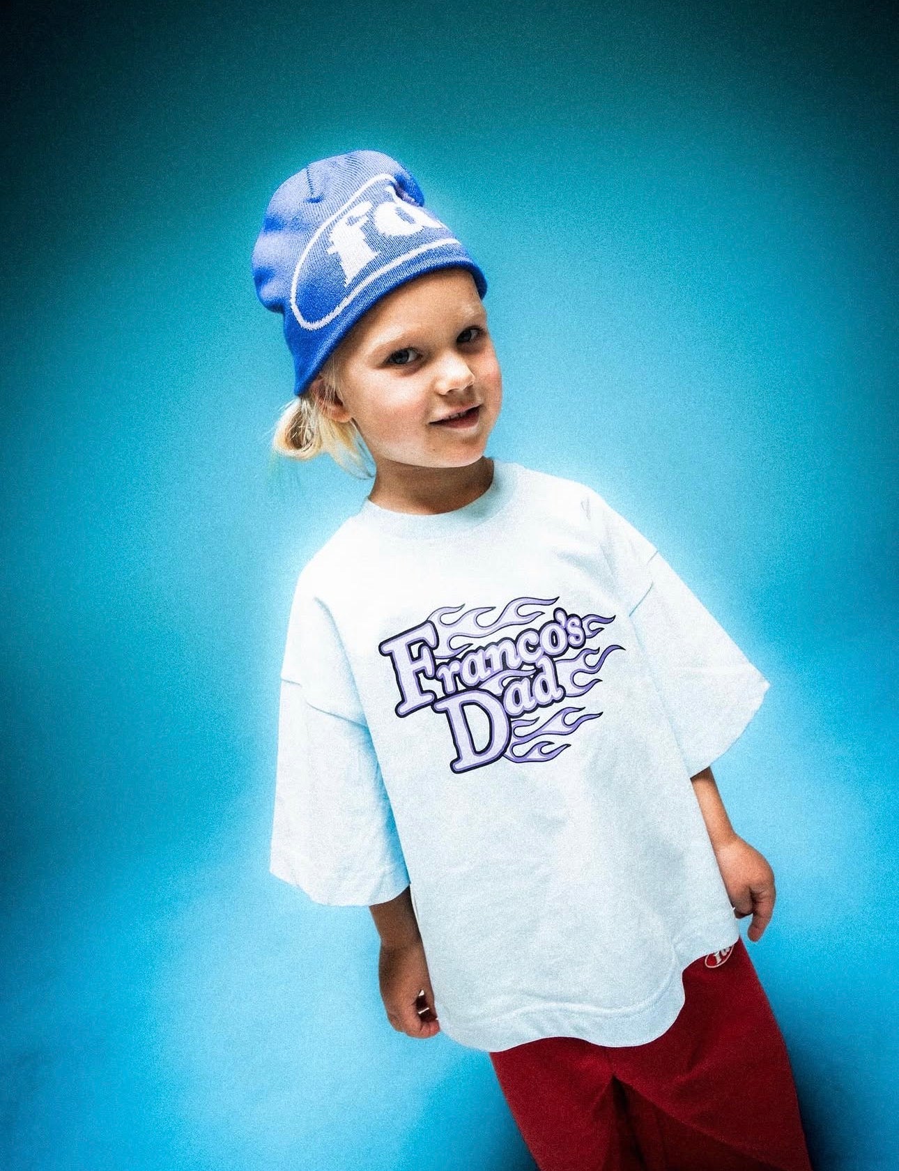 franco's dad fd skully beanie - blue (pre order)