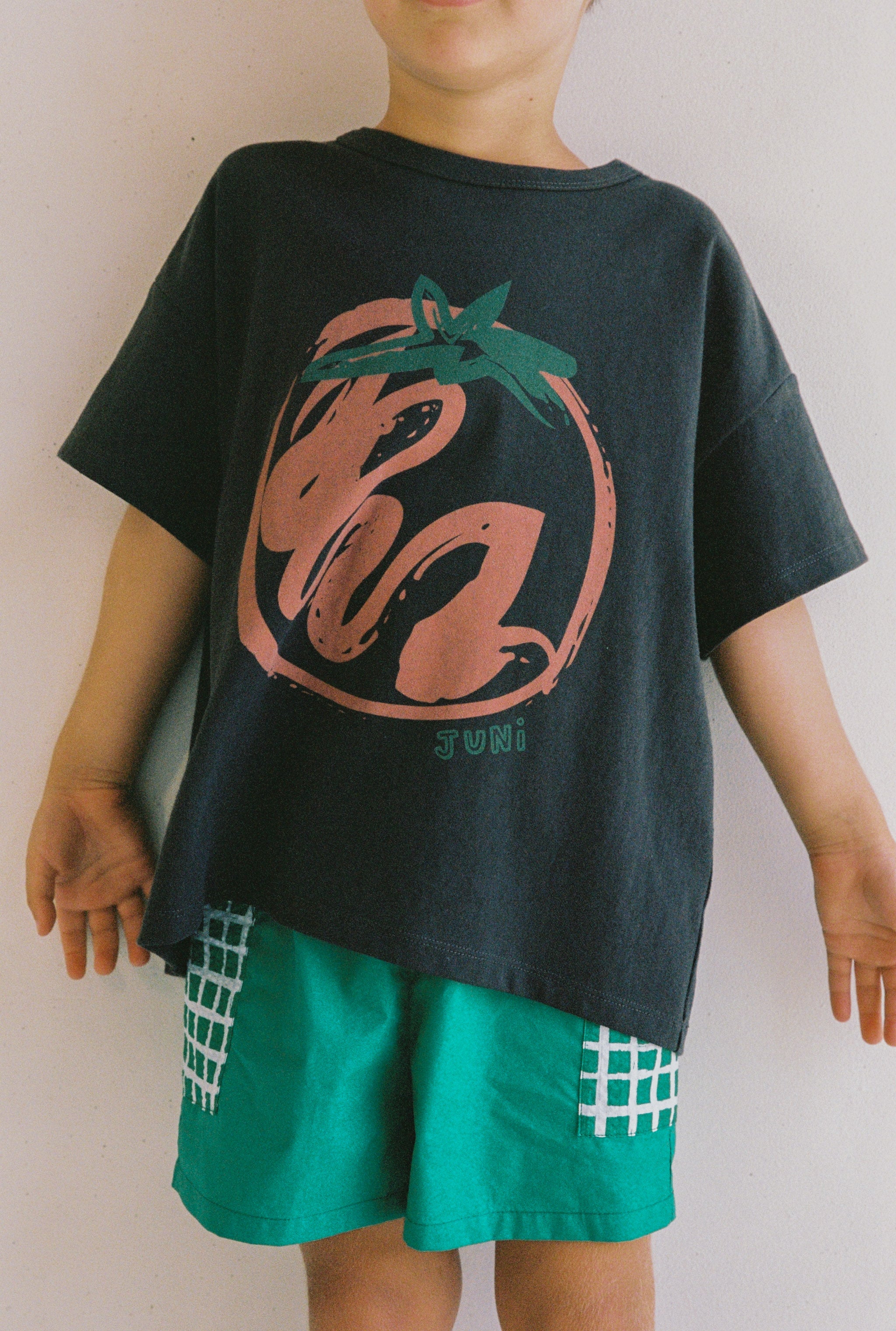 juni jnr tomato tee - washed black