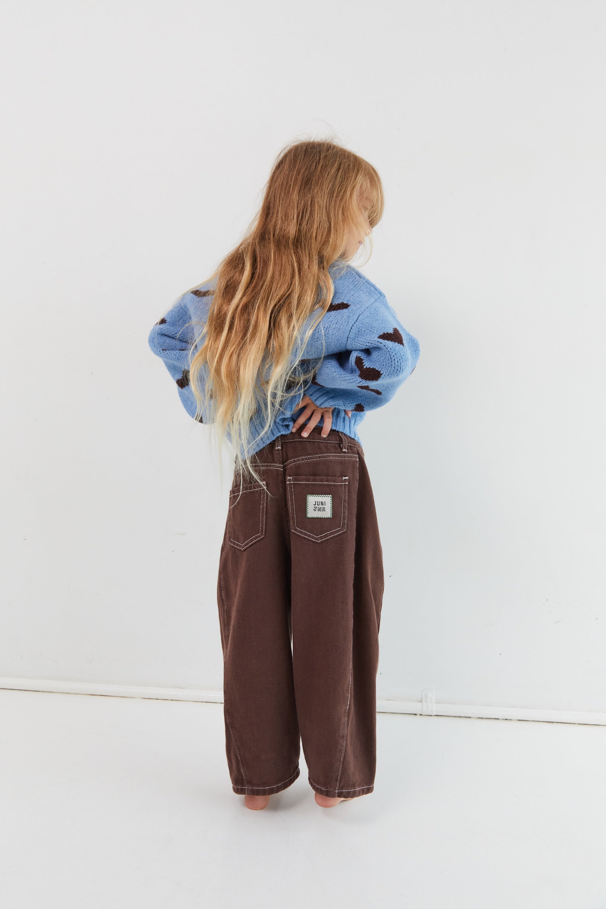 juni jnr dylan barrel leg jean - cocoa