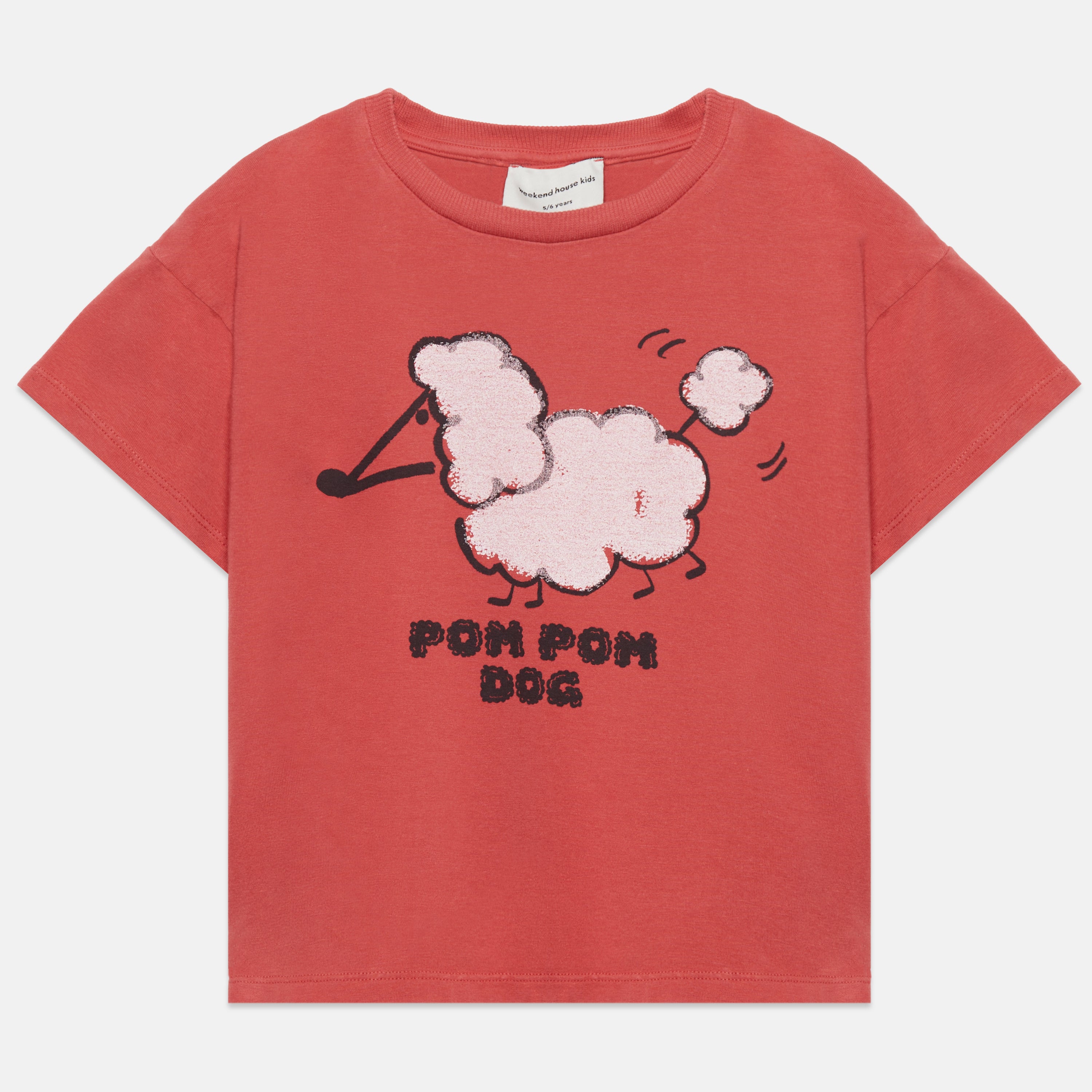 weekend house kids pom pom dog t-shirt