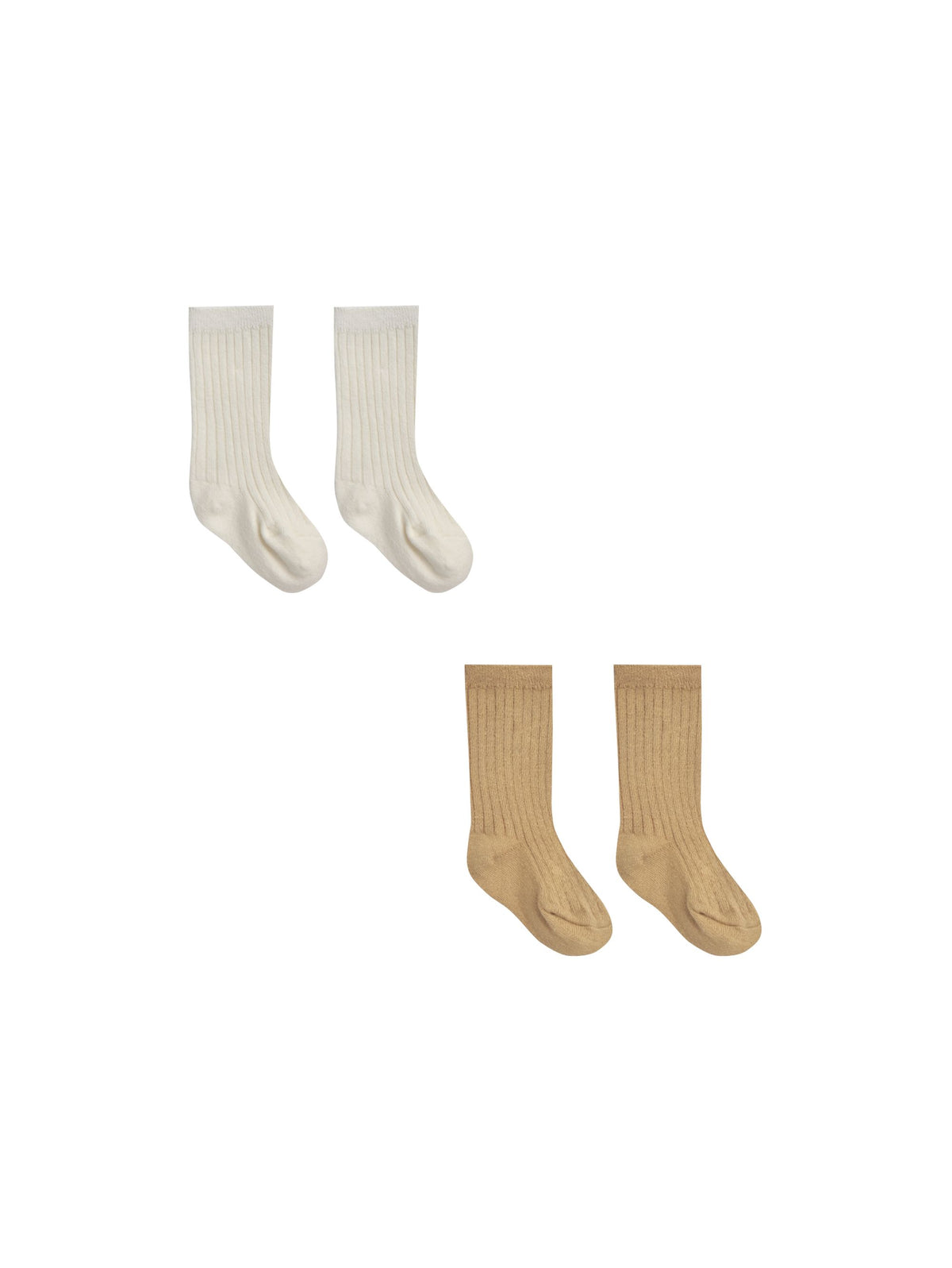 quincy mae socks set - ivory / honey