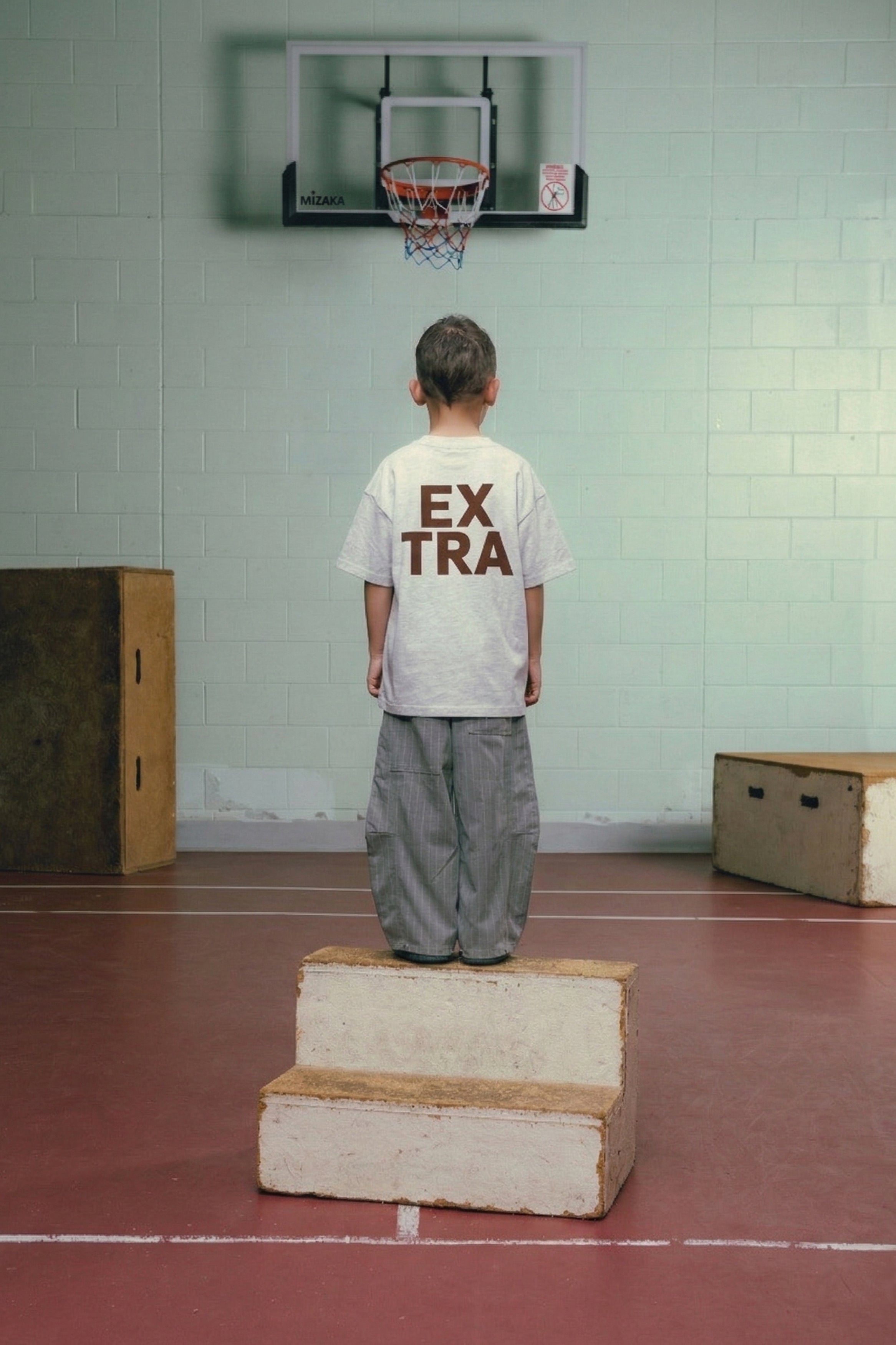 extra extra logo tee - grey marle