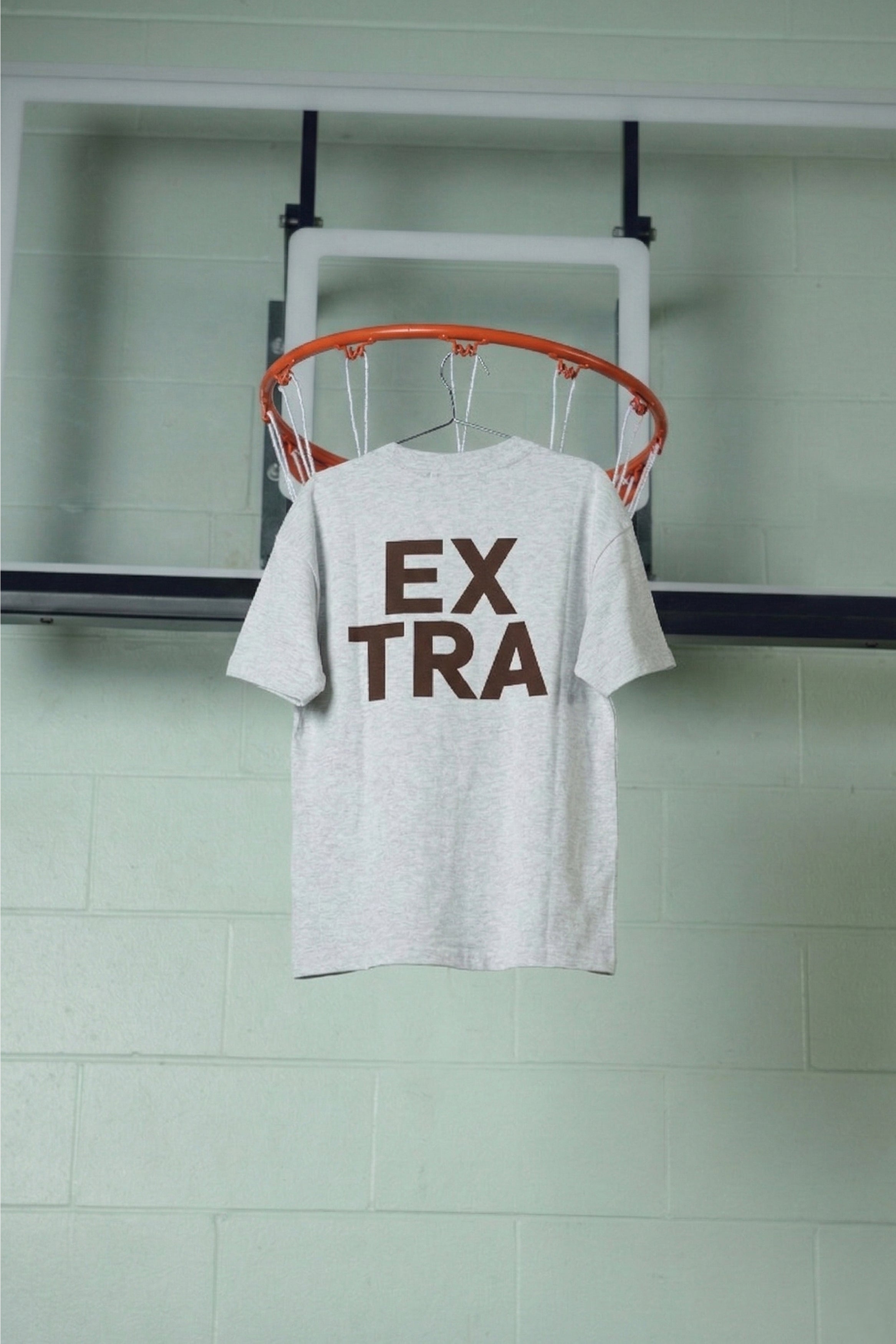 extra extra logo tee - grey marle