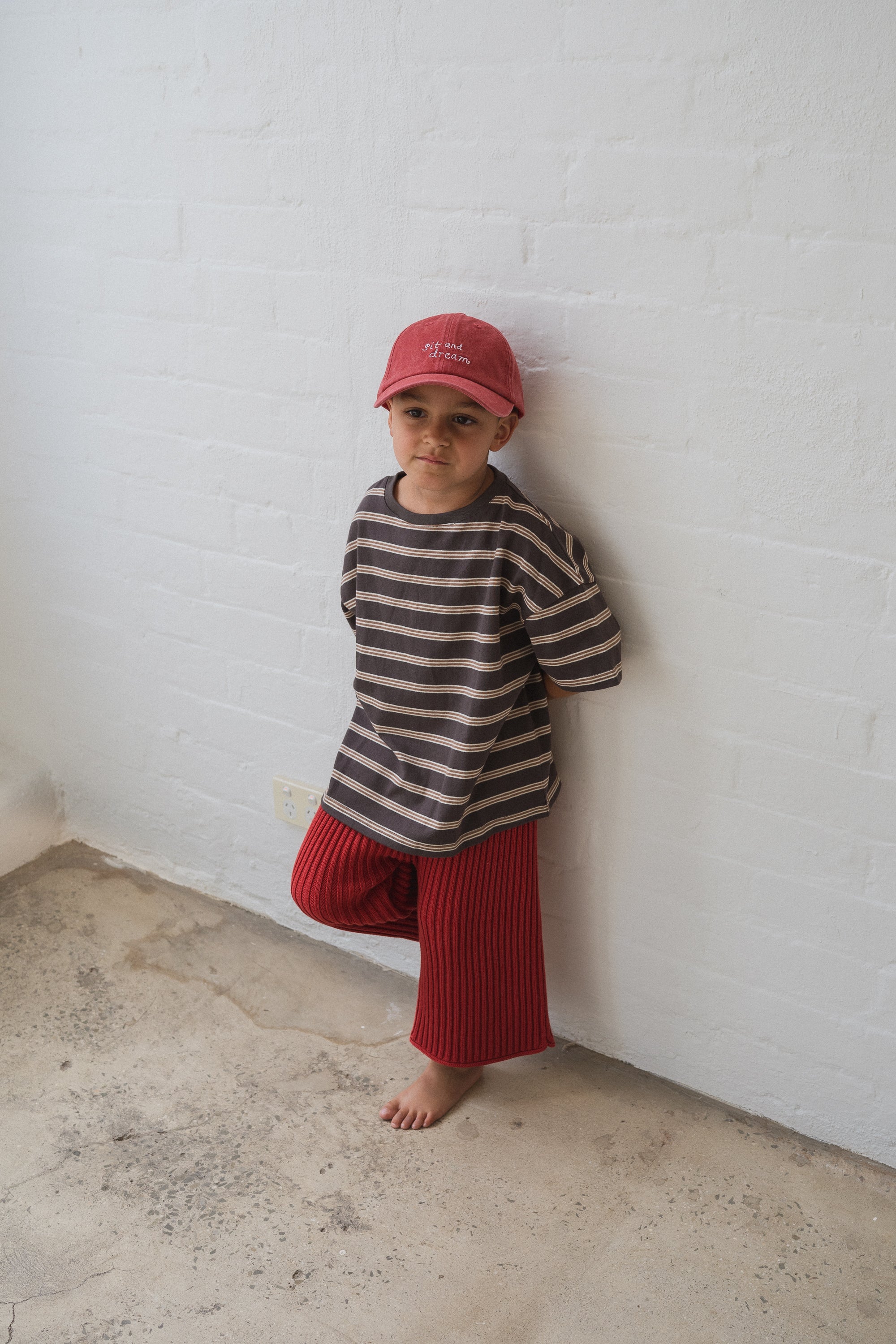 illoura the label essential knit pants - chilli