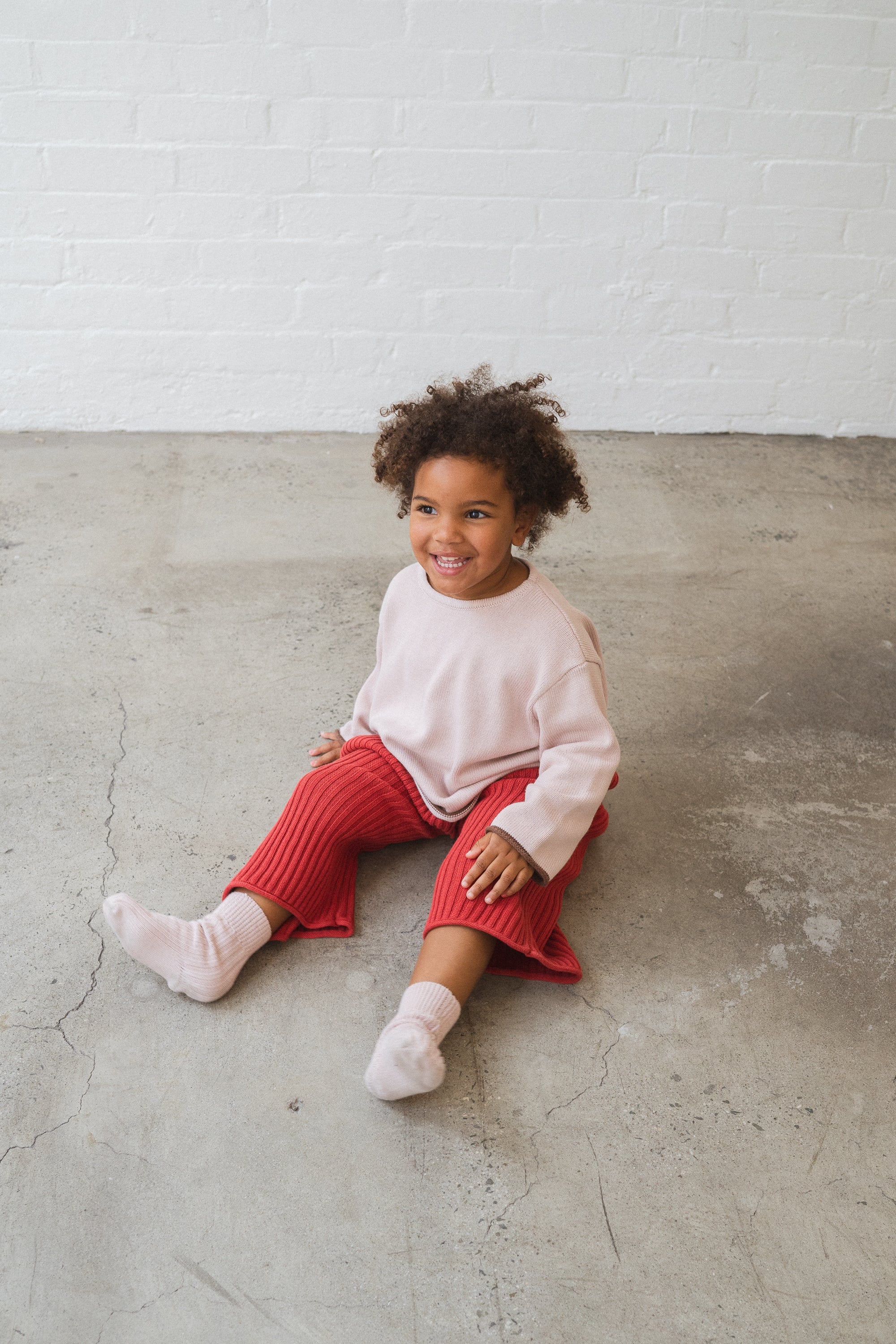 illoura the label knit socks - dusty pink