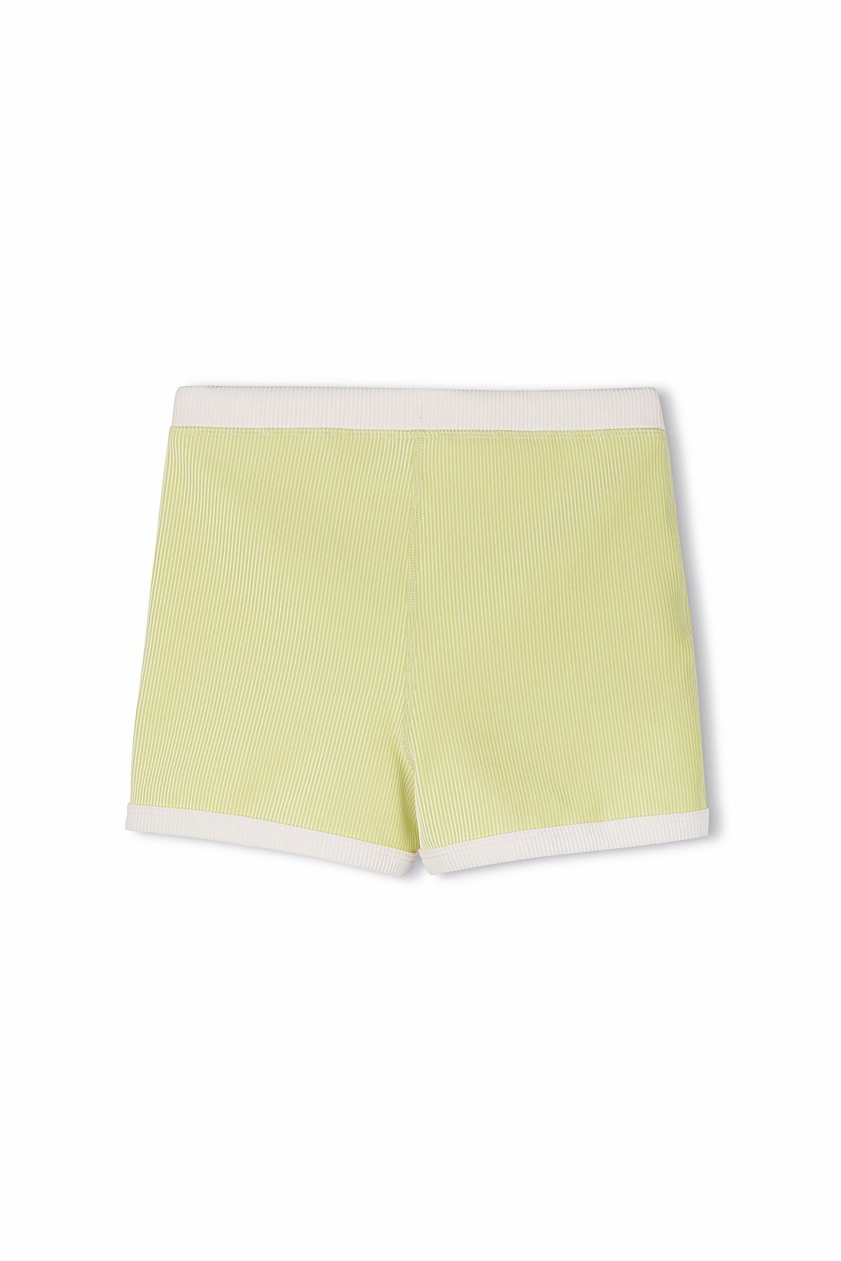 zulu & zephyr mini stripe rib surf short - citrus