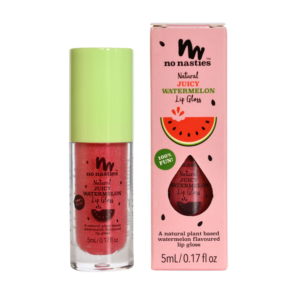 no nasties natural lip gloss - juicy watermelon
