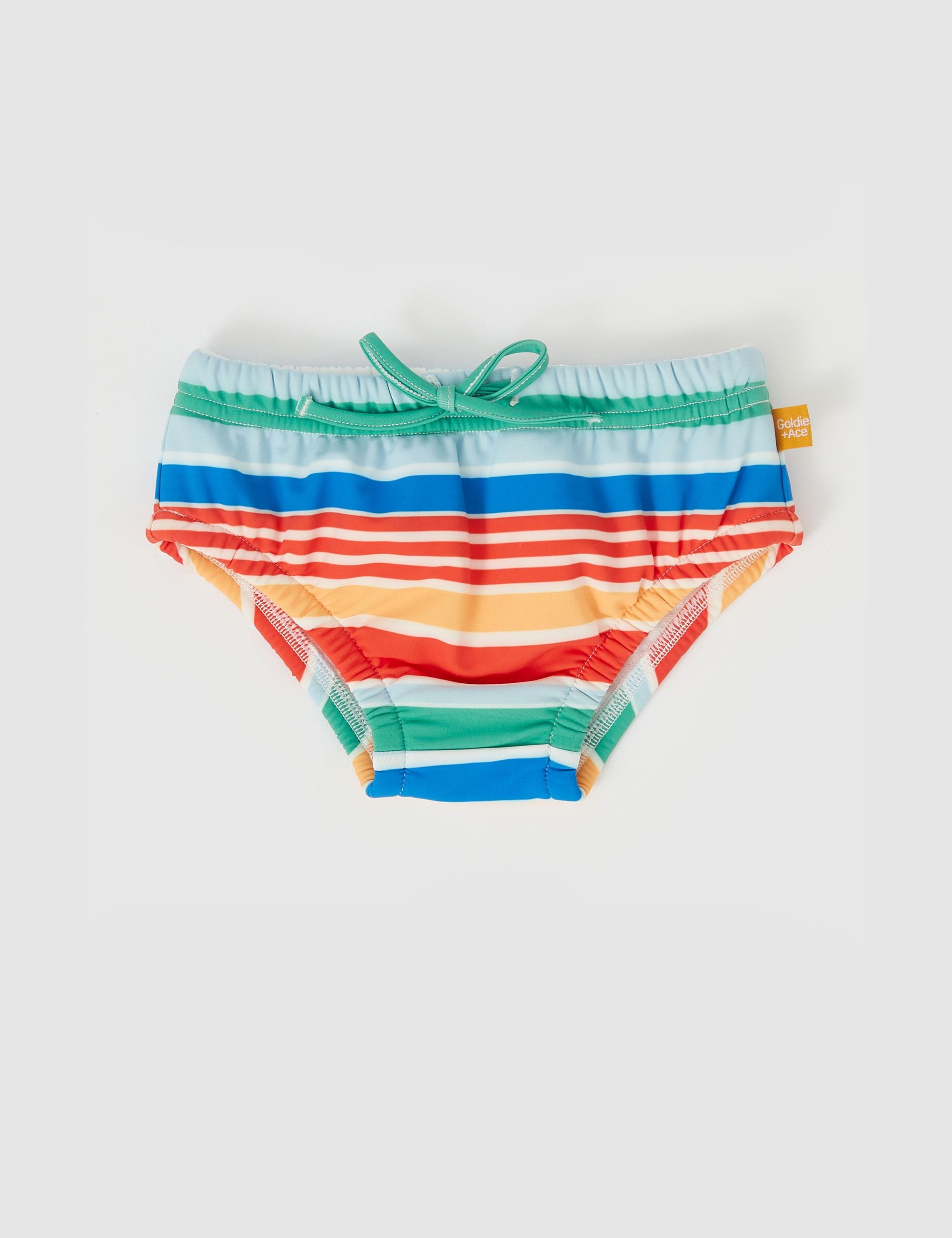 goldie + ace bold stripe swim nappy