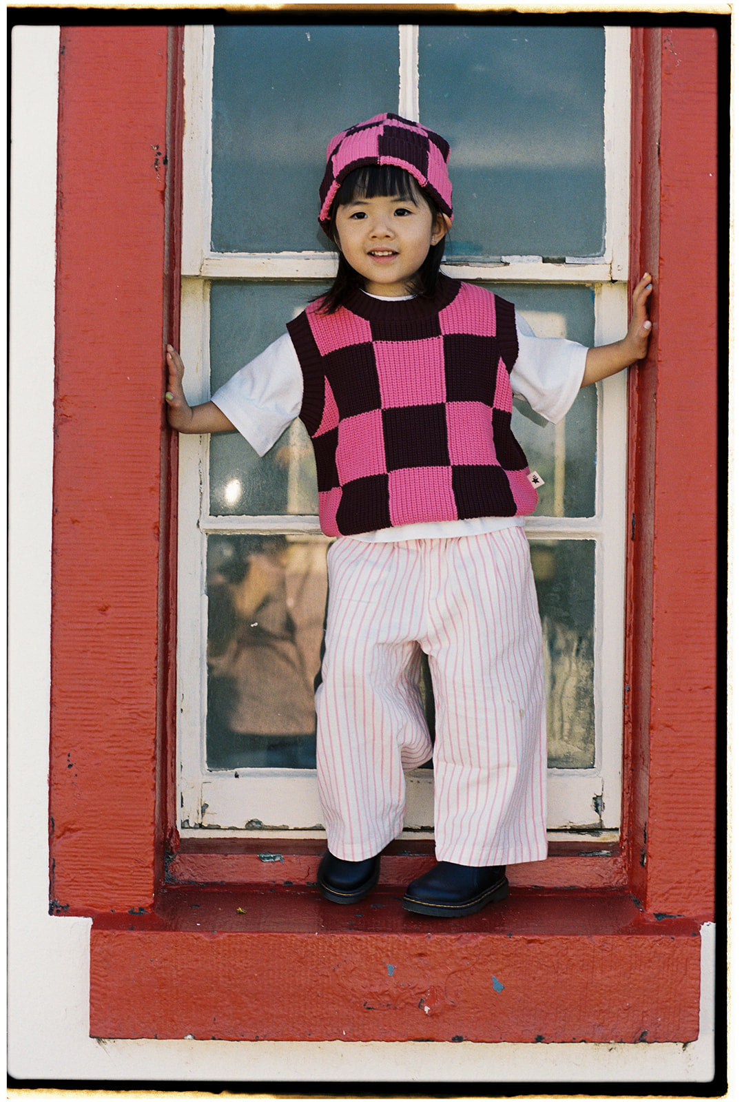 sunday siblings ninch pants - pink stripes (pre order)