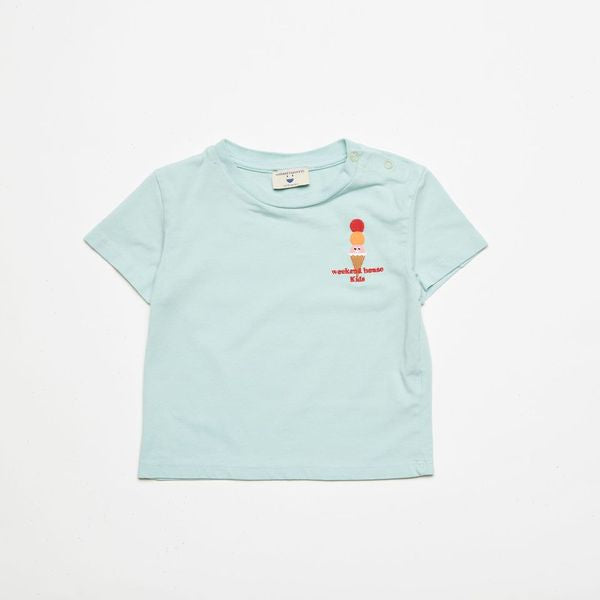 weekend house kids icecream baby t-shirt - mint