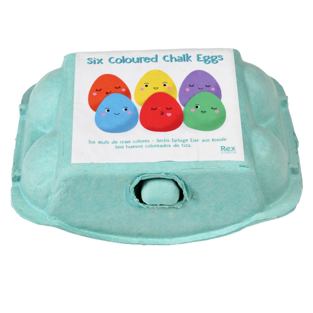 rex london six coloured chalk eggs