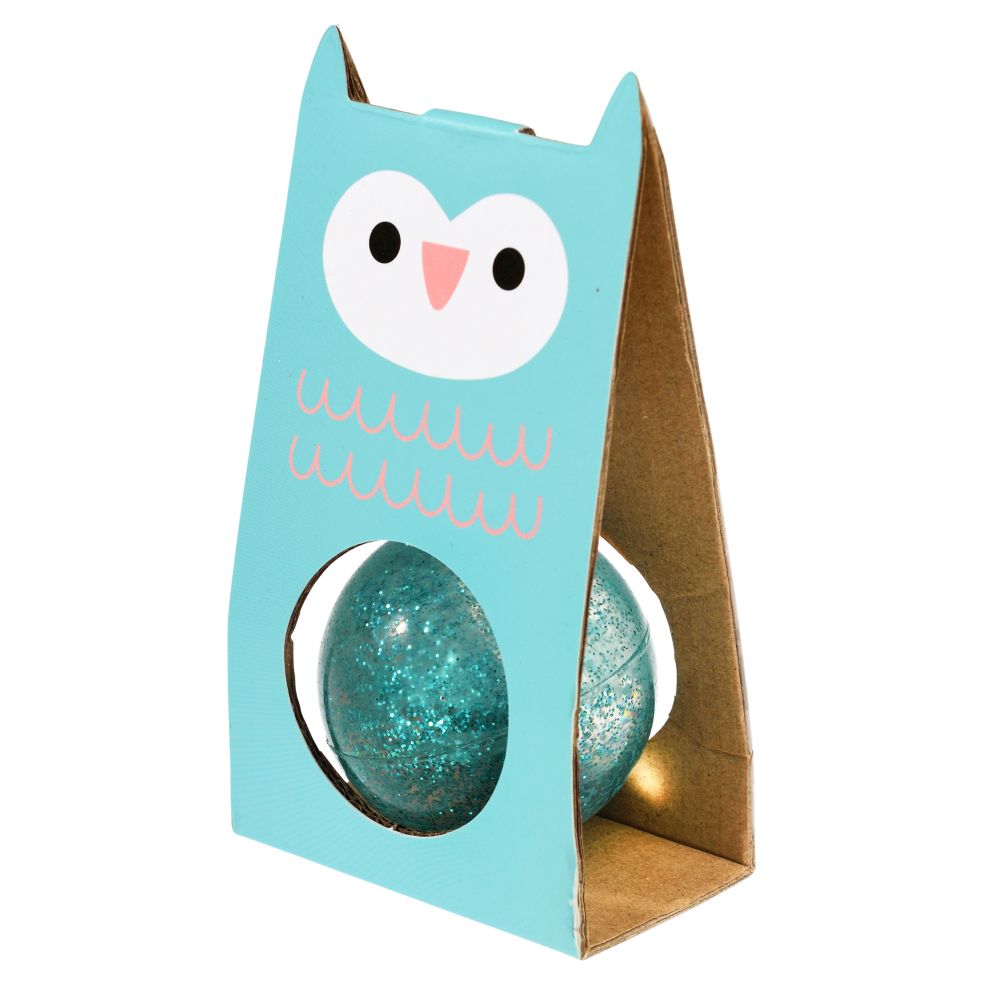 rex london glitter bouncy ball - blue owl