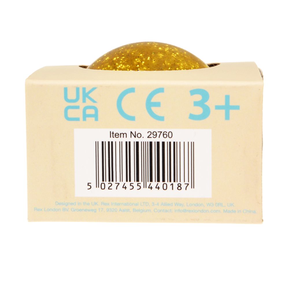 rex london glitter bouncy ball - gold dog