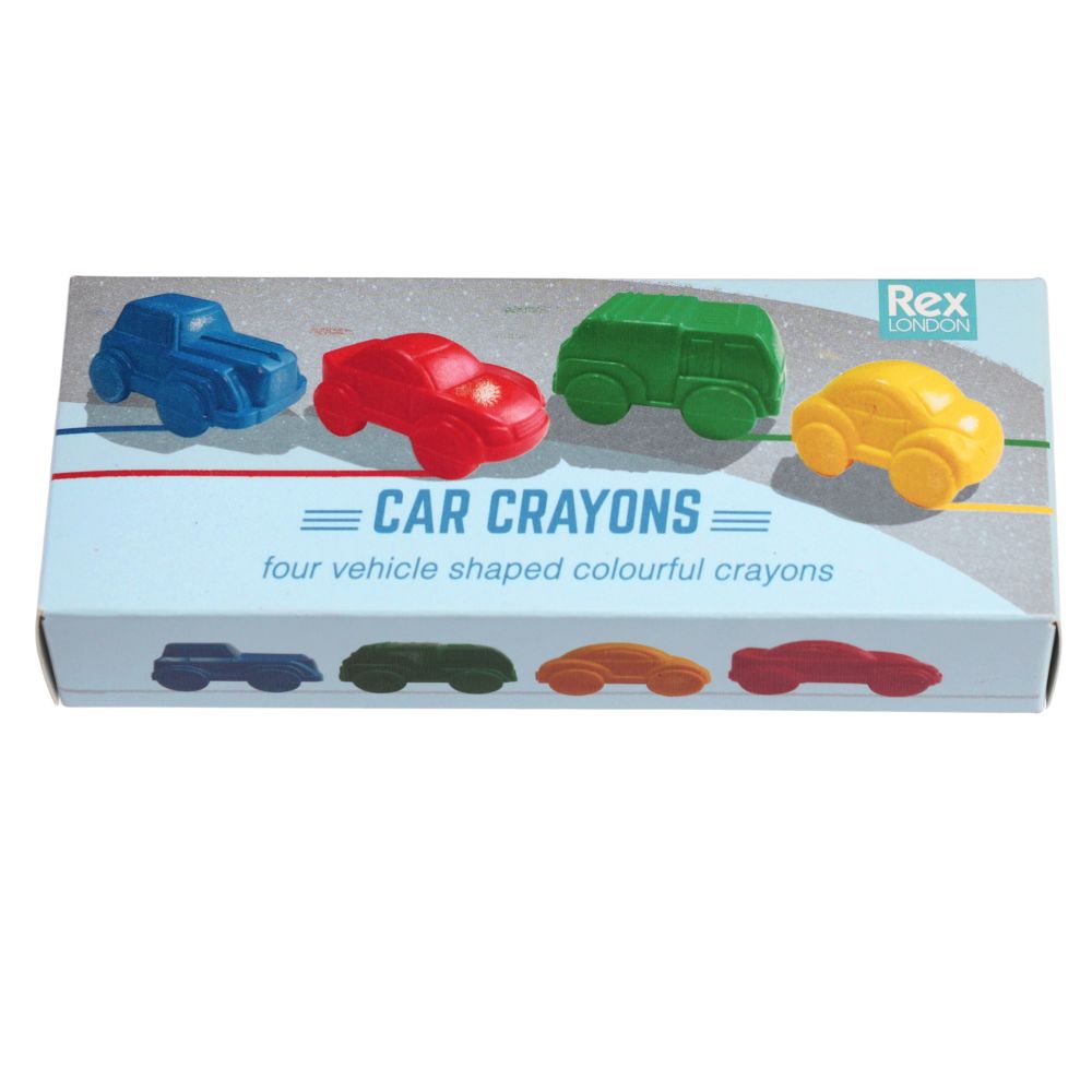 rex london car crayons 4 set - road trip