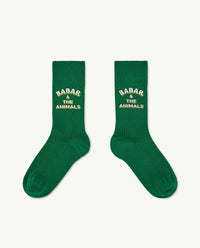 the animals observatory babar & the animals worm socks - green