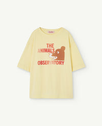 the animals observatory bear rooster oversize t-shirt - soft yellow