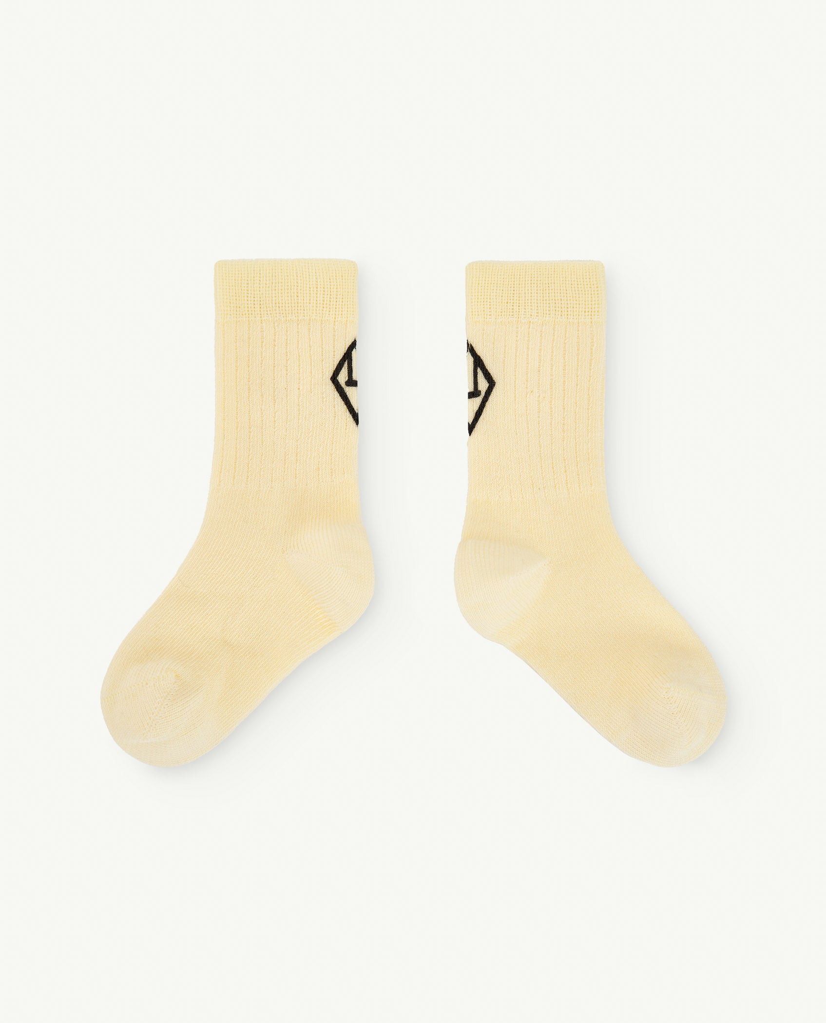 the animals observatory baby worm socks - soft yellow