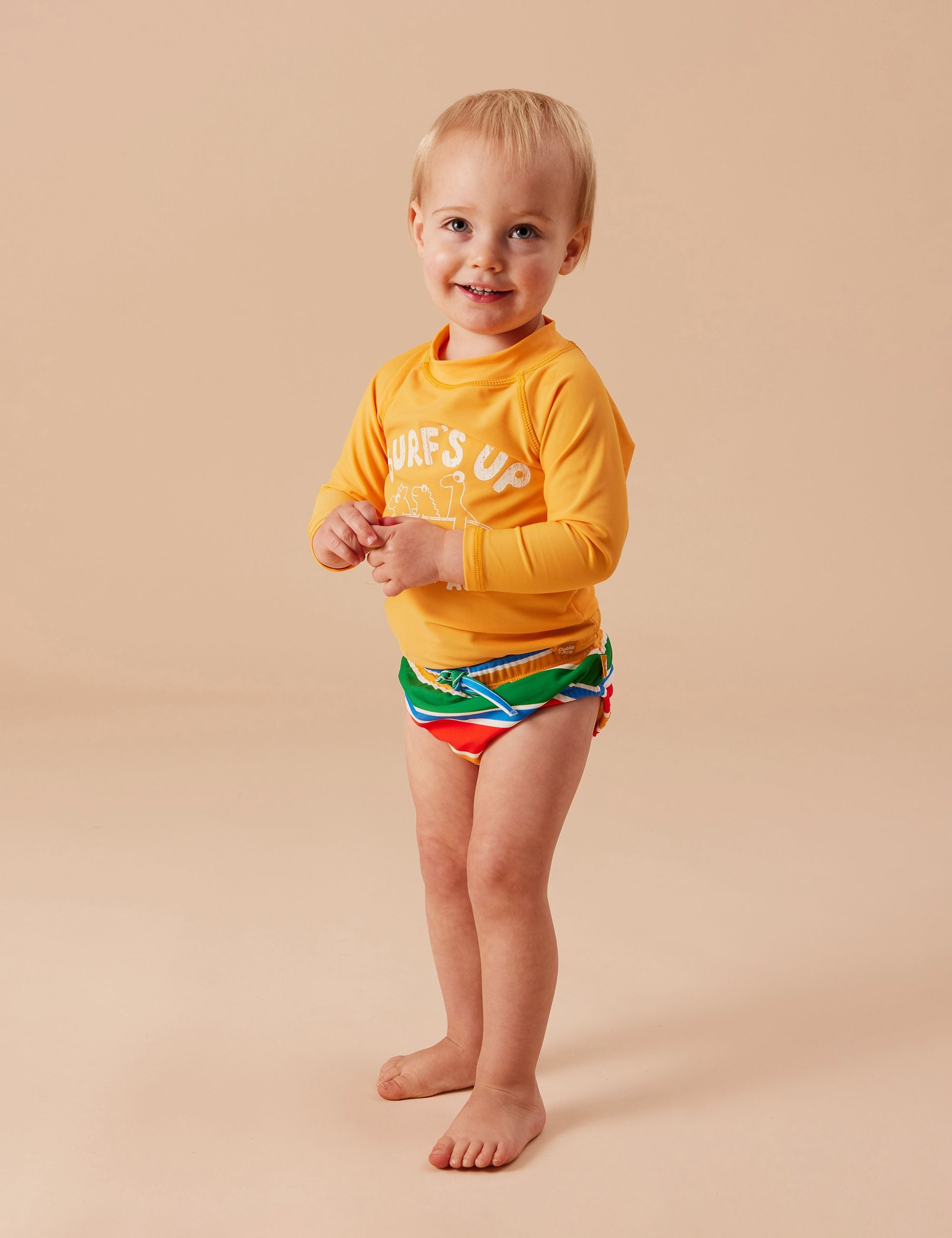 goldie + ace bold stripe swim nappy