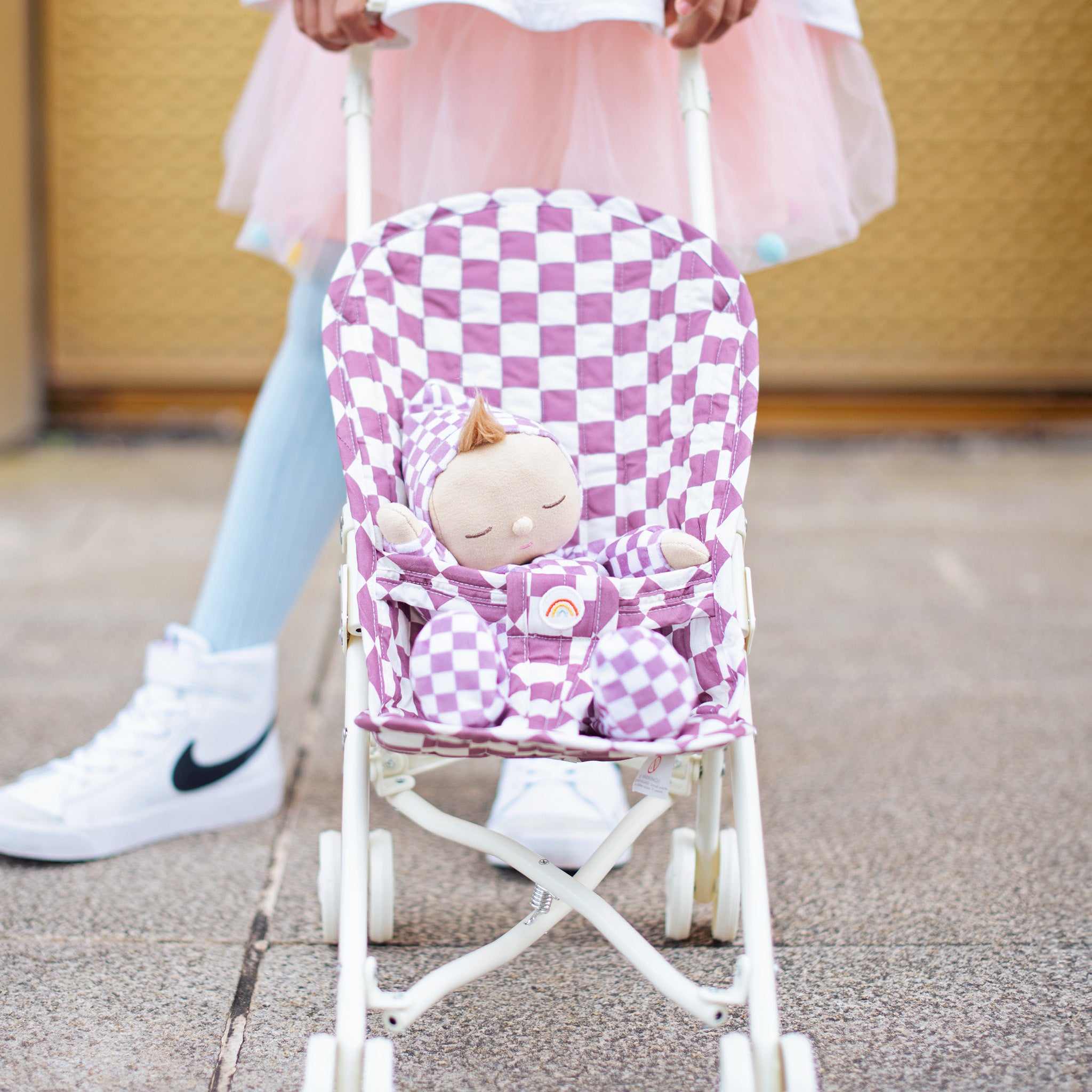 olli ella sollie stroller - plum check