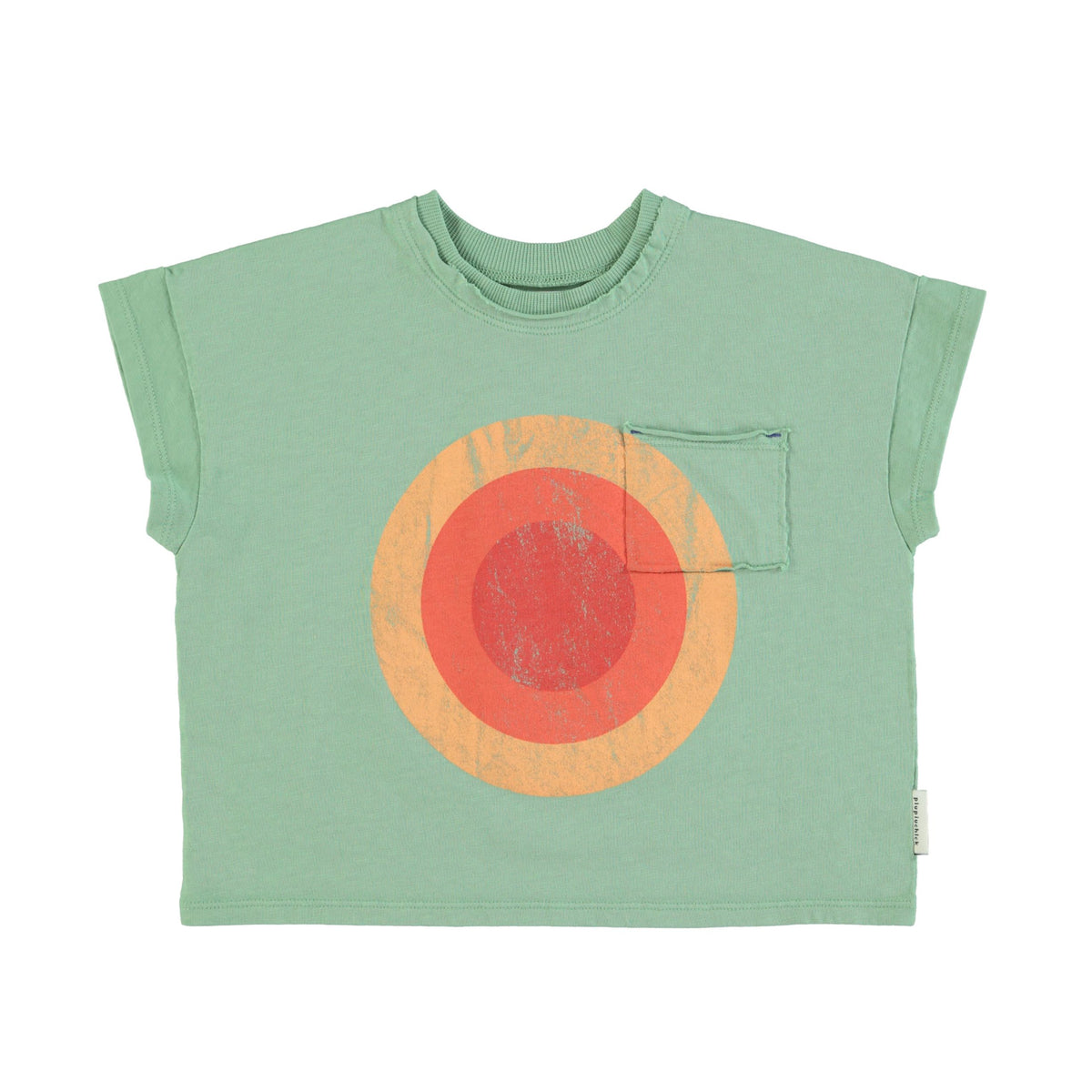 piupiuchick t shirt - green with circle print