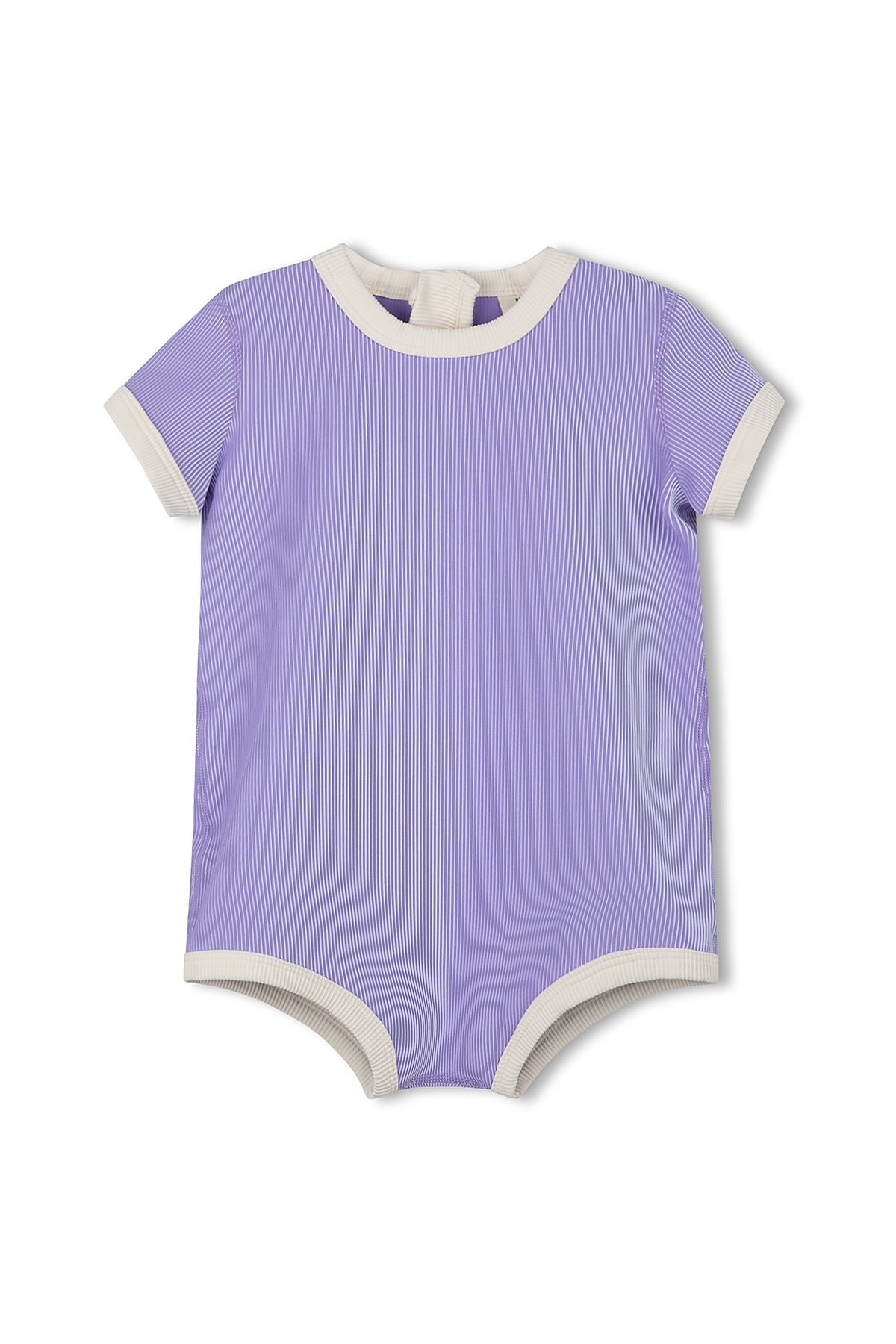 zulu & zephyr mini stripe rib infant onesie - grape (PRE ORDER)