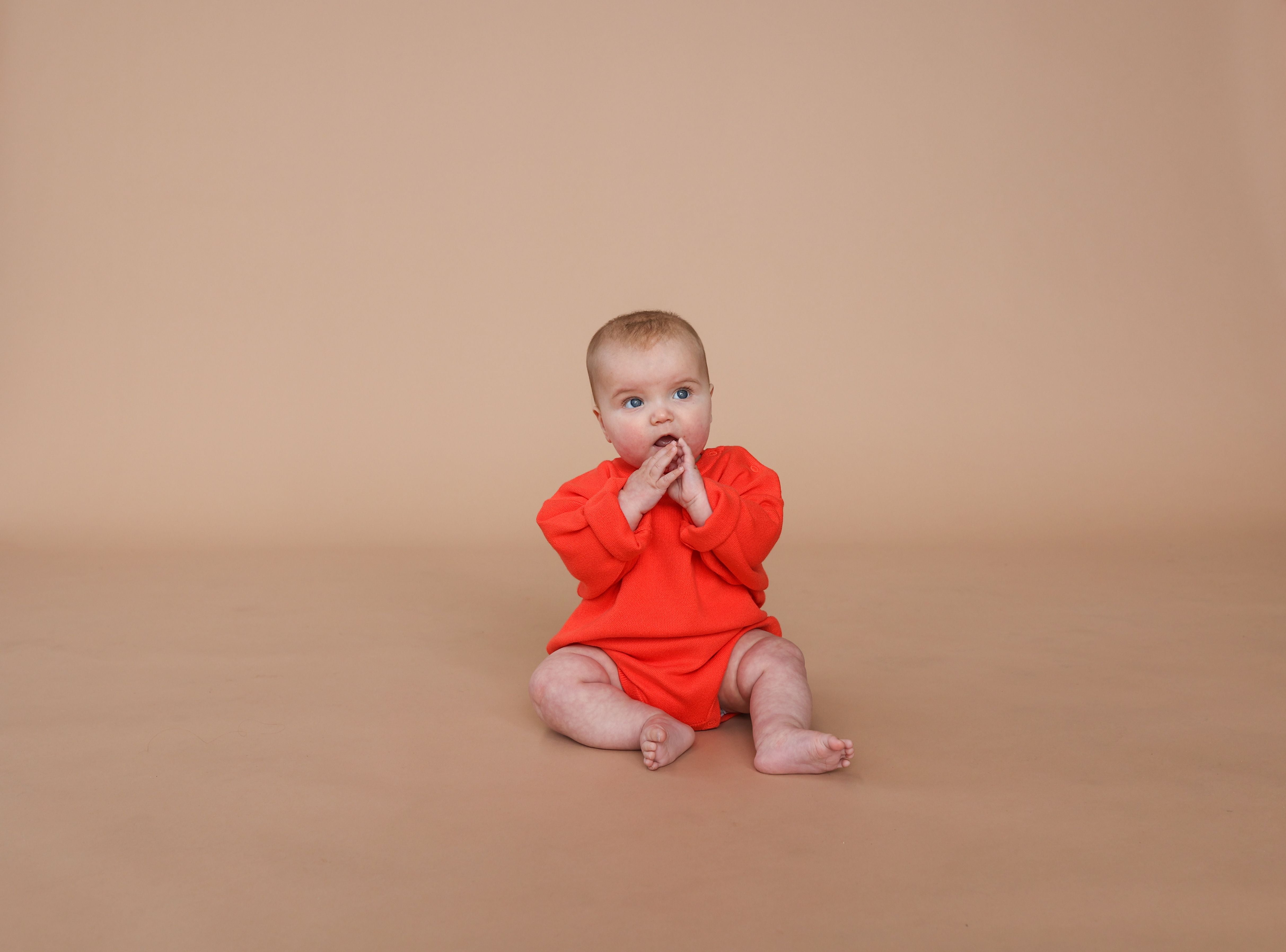 grown oversized romper - port red