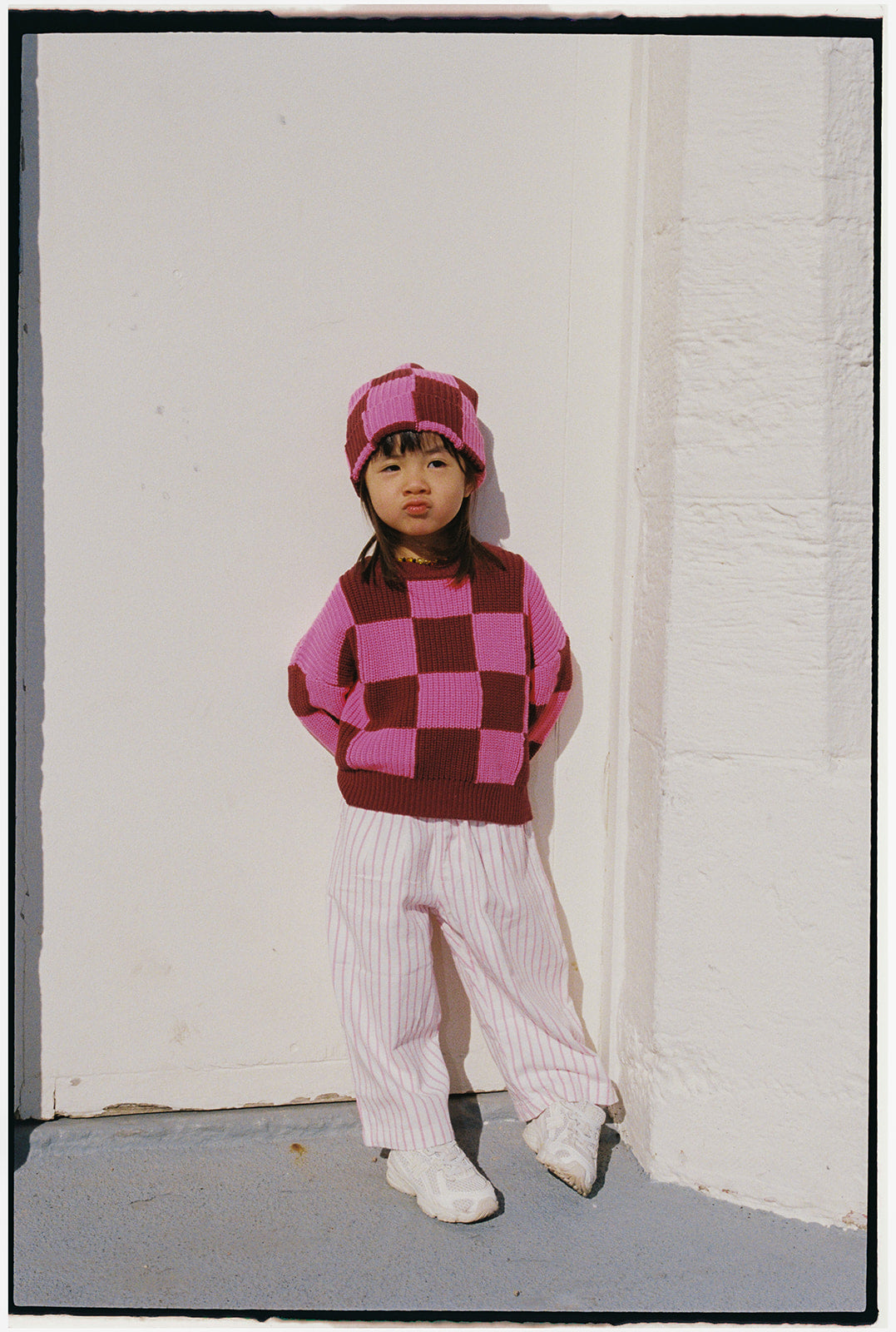 sunday siblings ninch pants - pink stripes (pre order)