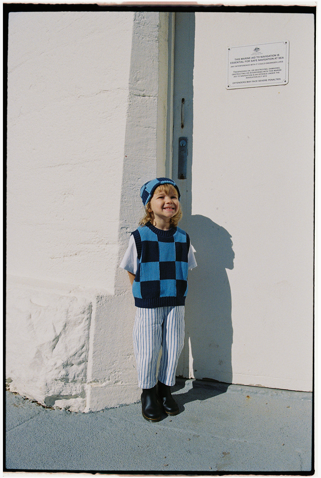 sunday siblings ninch pants - blue stripes (pre order)
