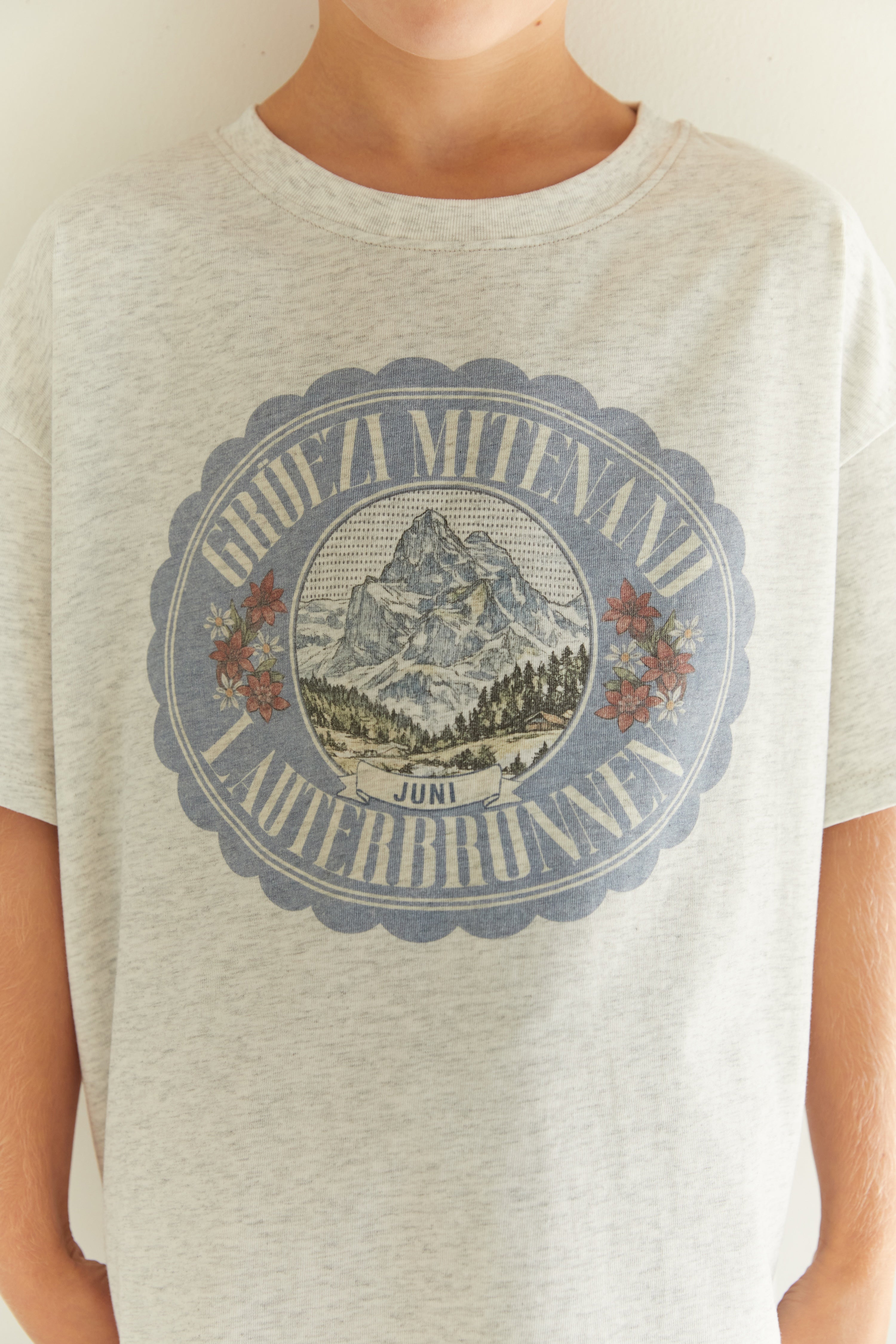 juni jnr alpine tee - grey marle