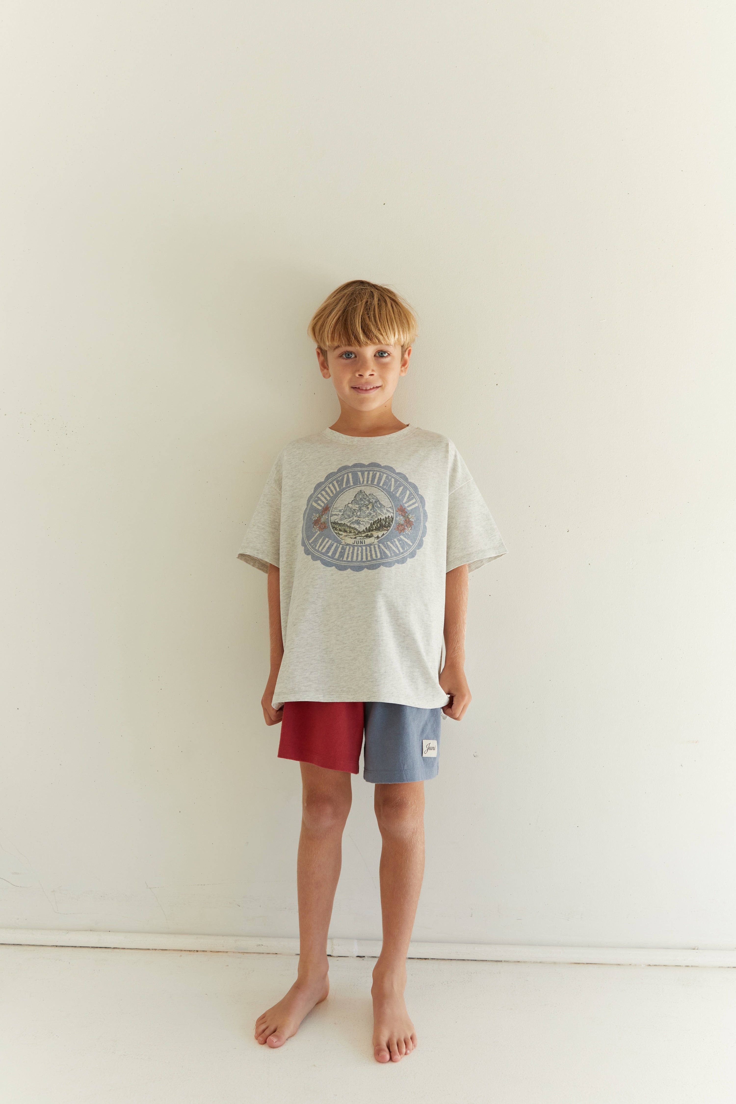 juni jnr rayne short - paprika / blue