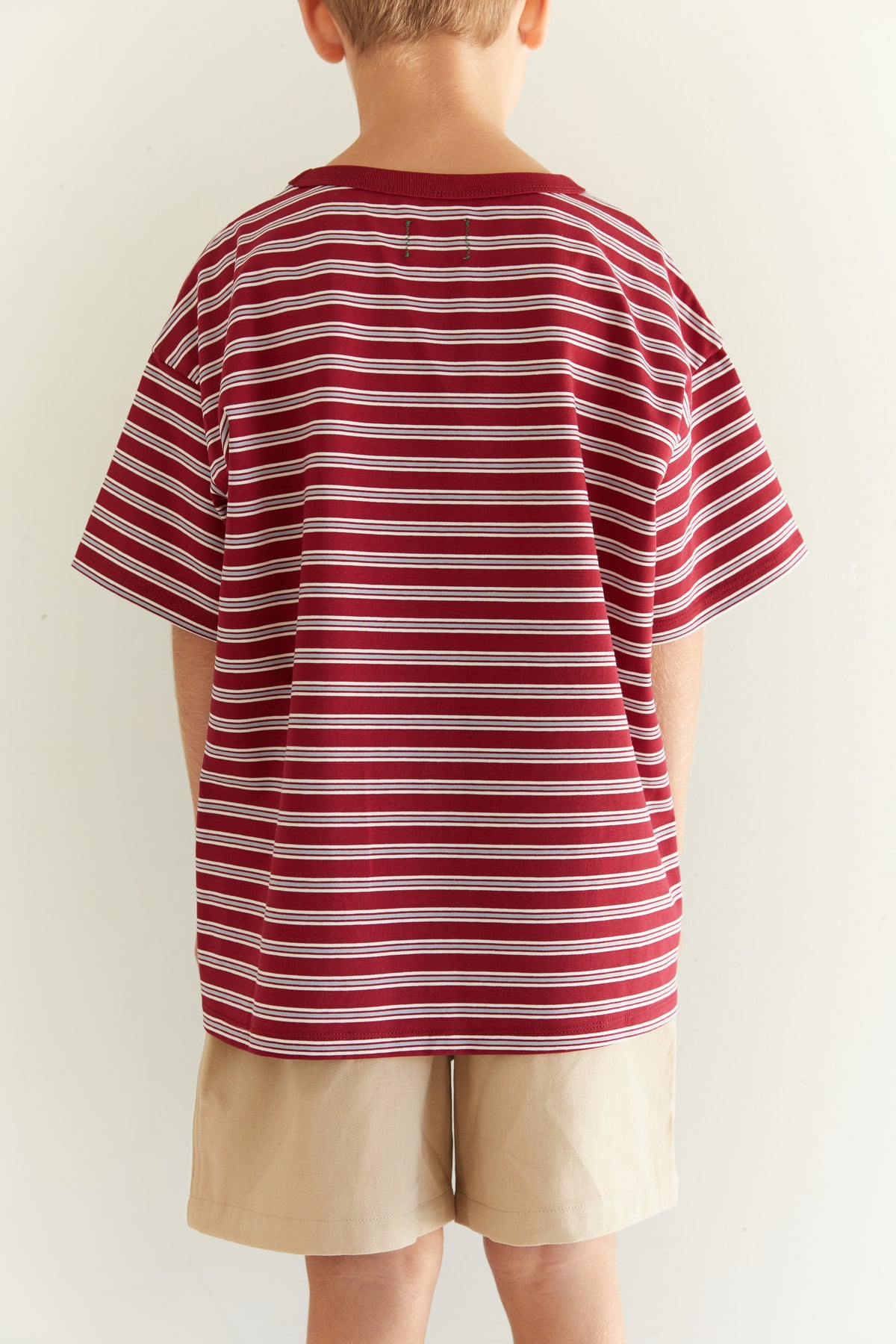juni jnr zion tee - cherry stripe