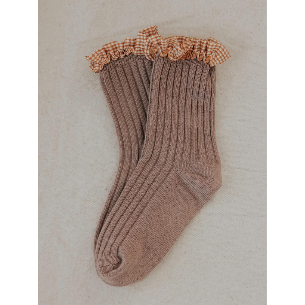 valencia frilly socks - nutmeg