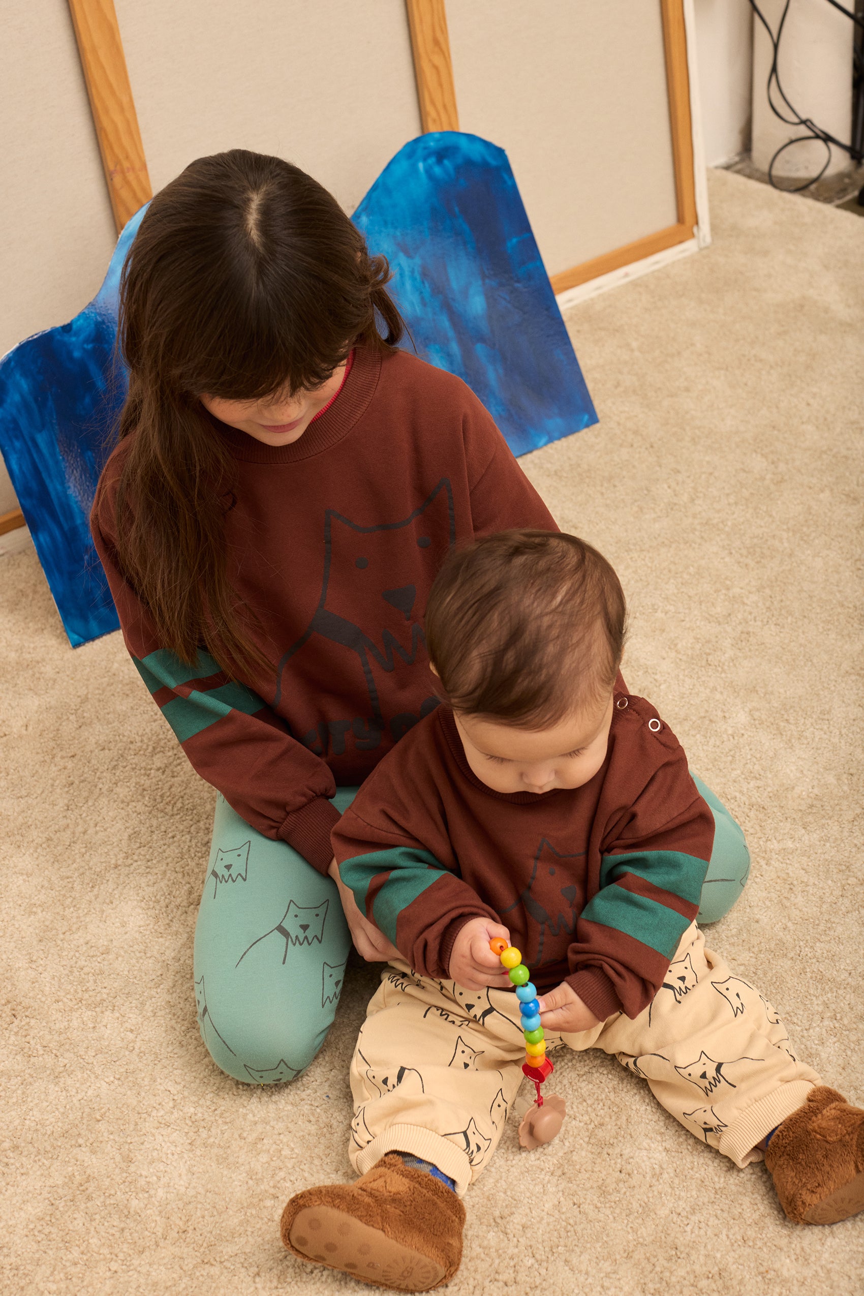 weekend house kids city dog all over baby sweatpants
