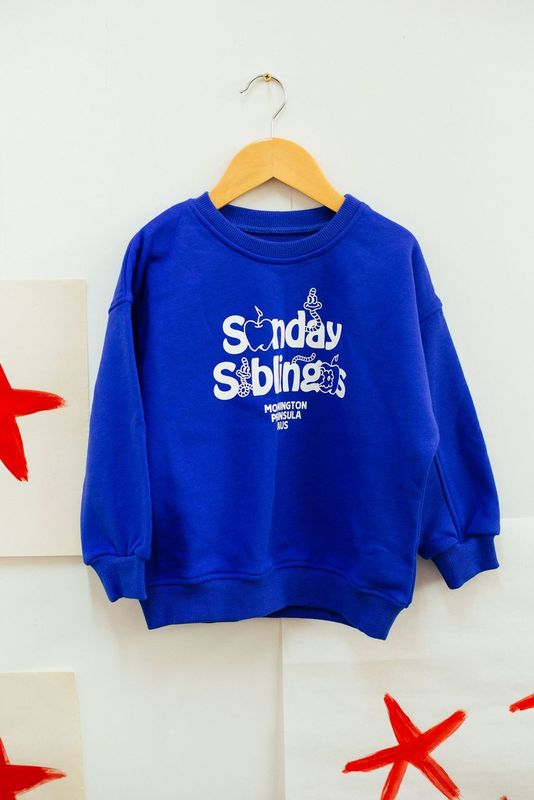 sunday siblings doc sweater - electric blue