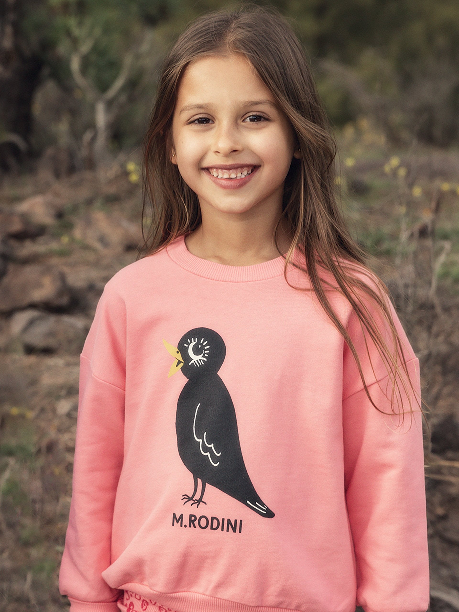 mini rodini blackbird sweatshirt - pink