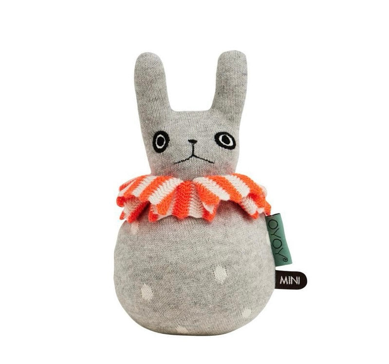 oyoy roly poly rabbit - light grey