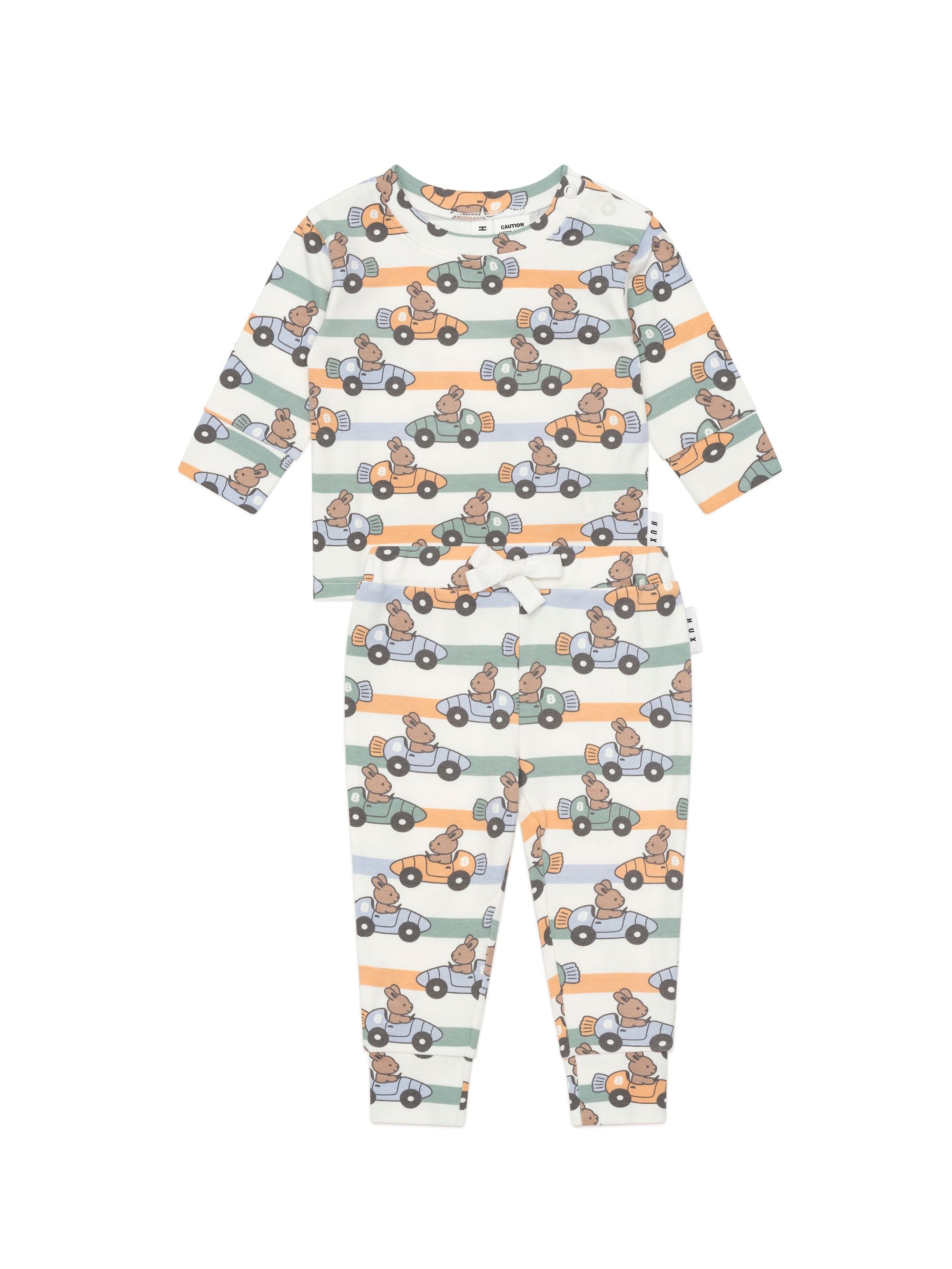 huxbaby carrot car sleep set & friend - almond milk