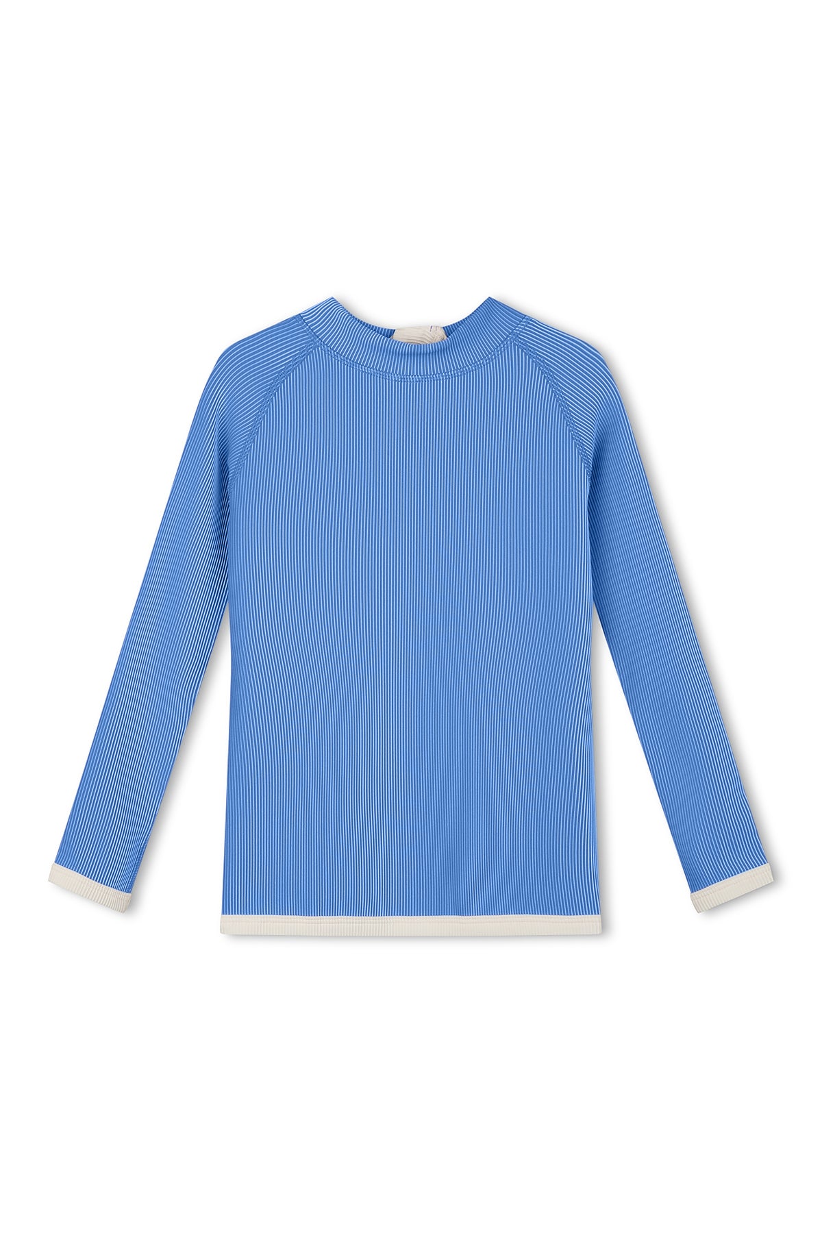 zulu & zephyr mini stripe rib rashie - sky blue
