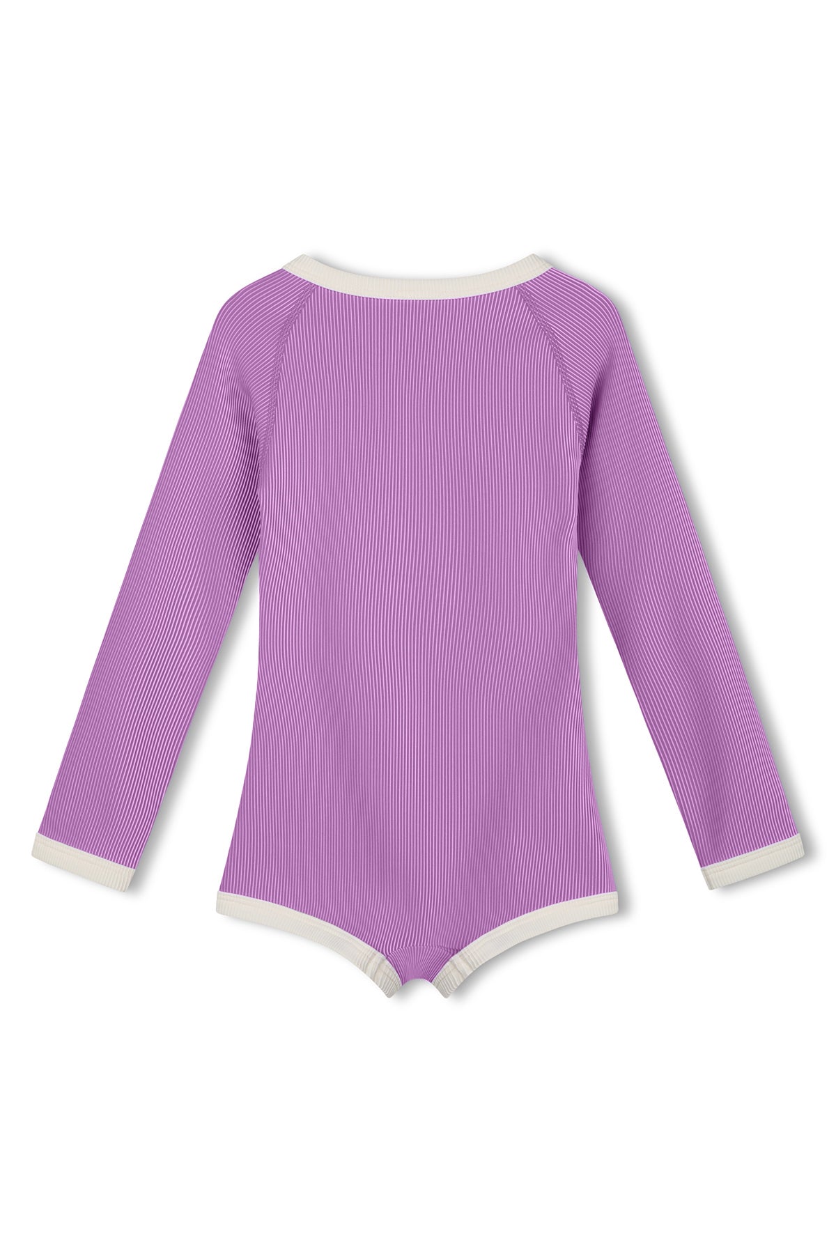 zulu & zephyr mini stripe rashie onesie - lilac