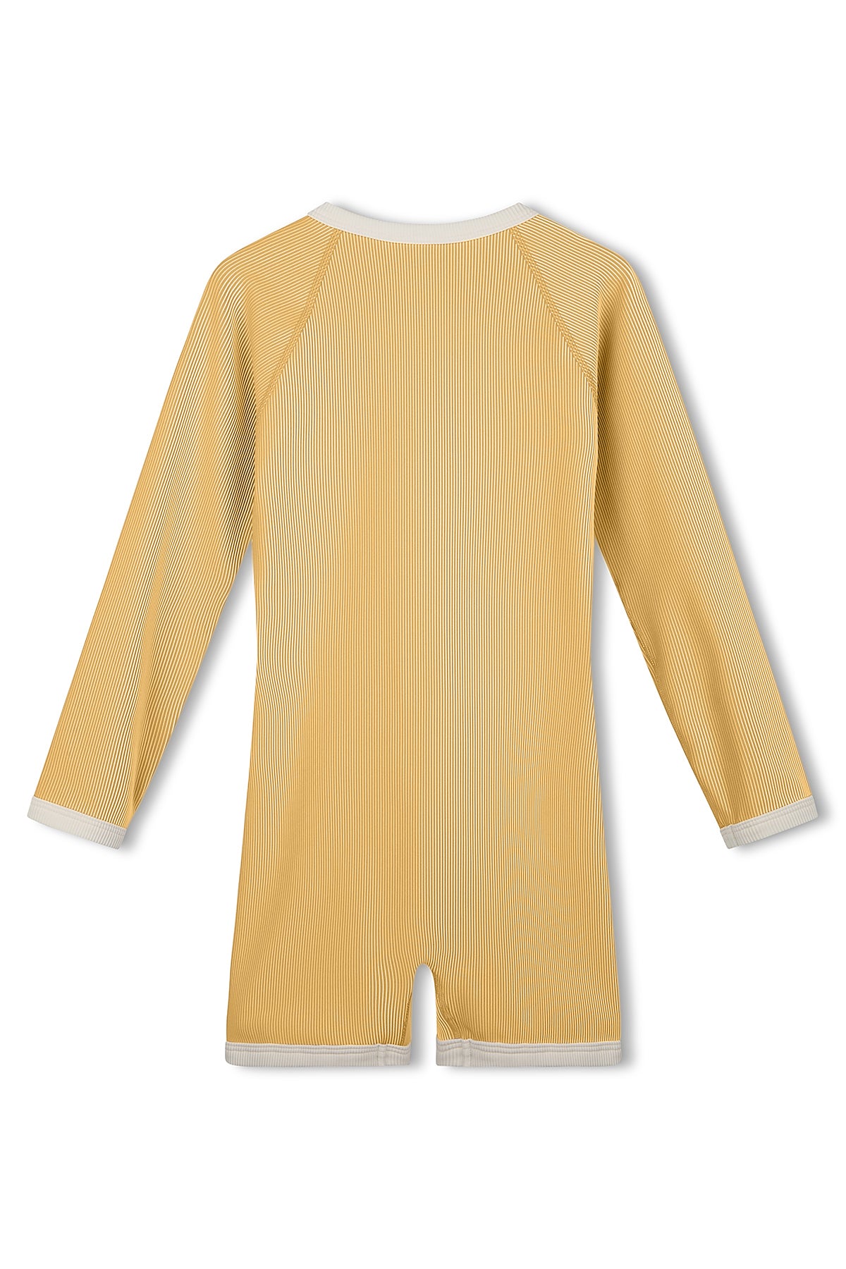 zulu & zephyr mini stripe rib surf suit -  marigold