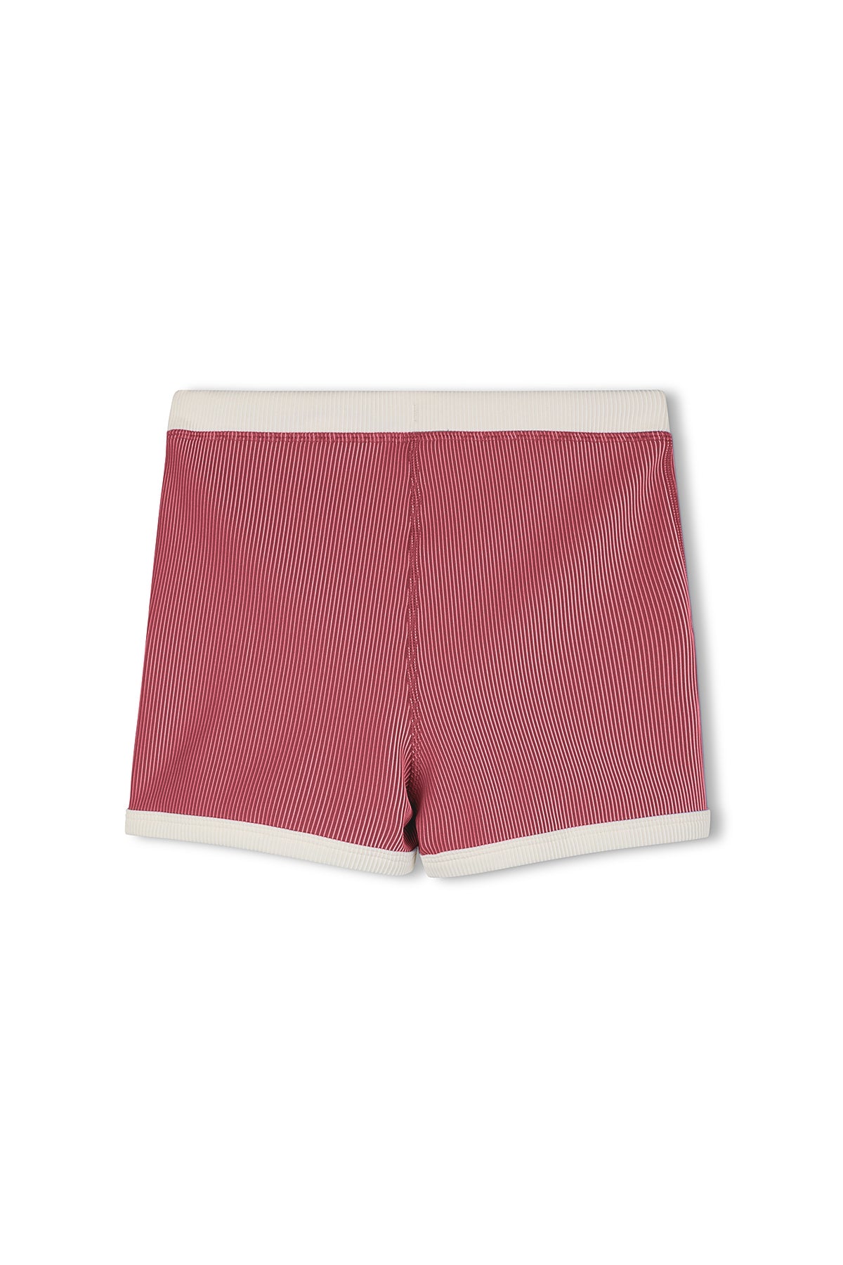 zulu & zephyr mini stripe surf short - clay red