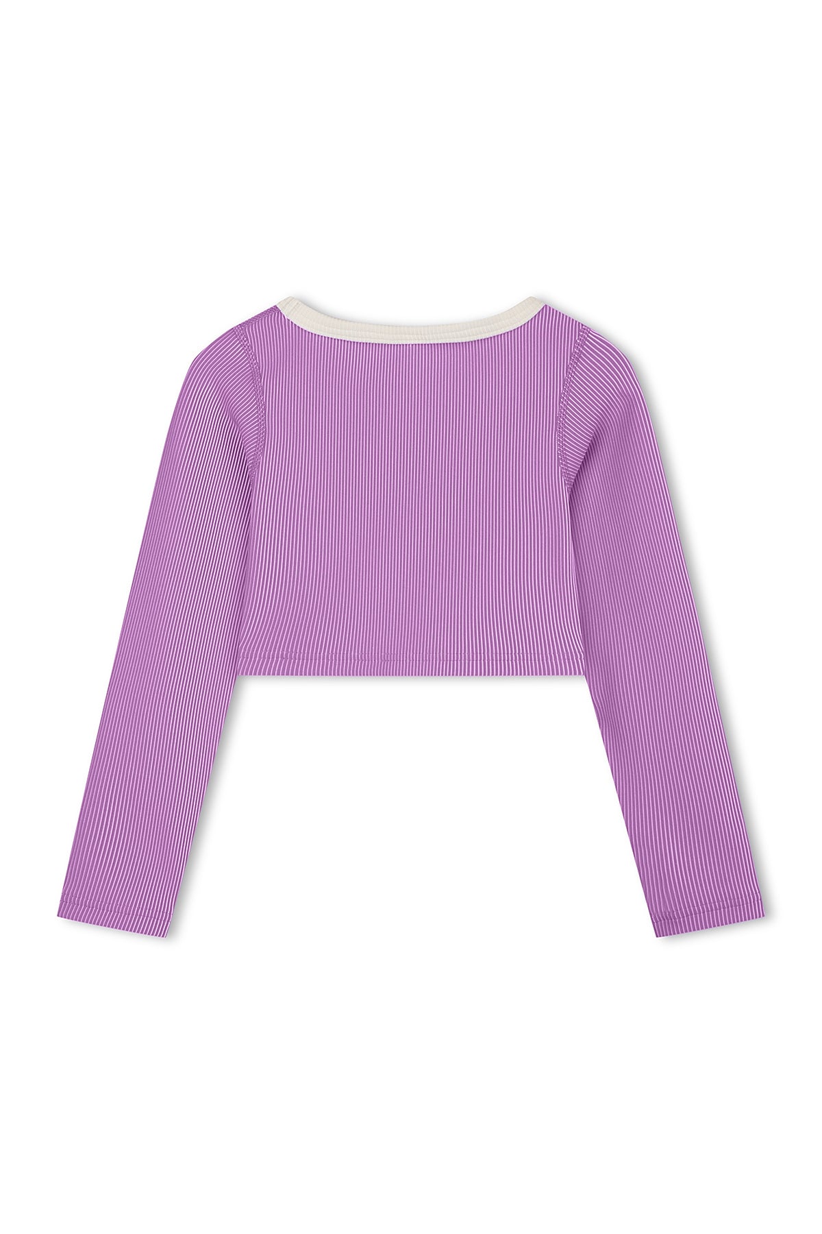zulu & zephyr mini stripe crop rashie - lilac