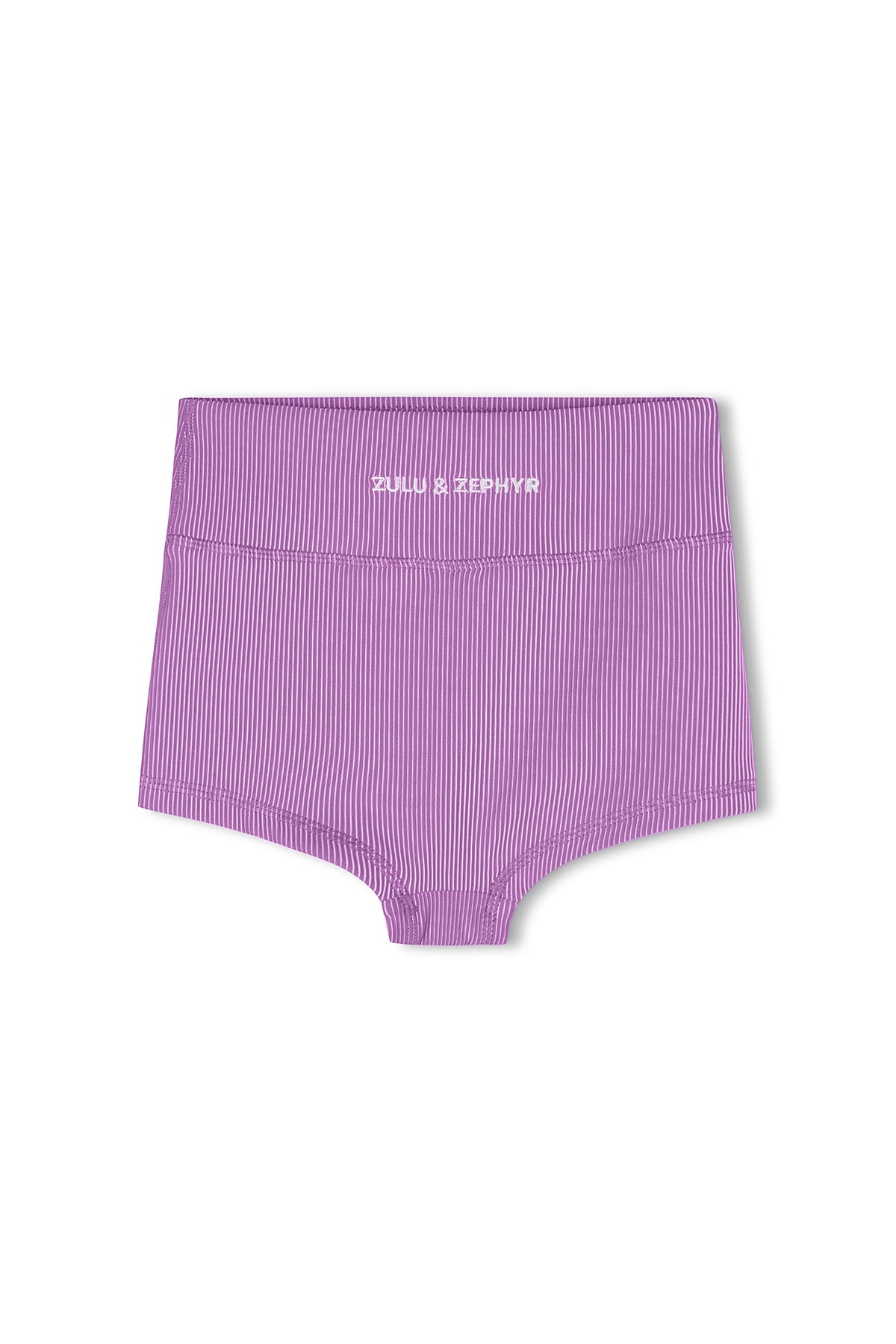 zulu & zephyr mini stripe boy short - lilac