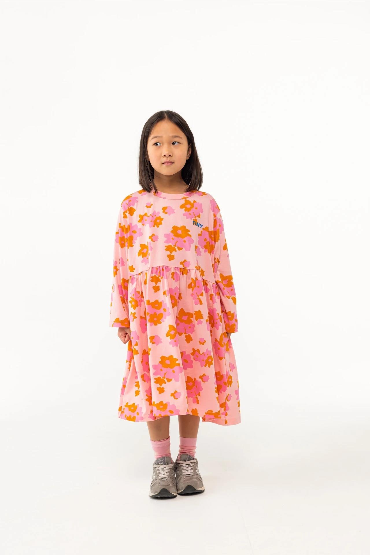 tiny cottons flowers dress - peach