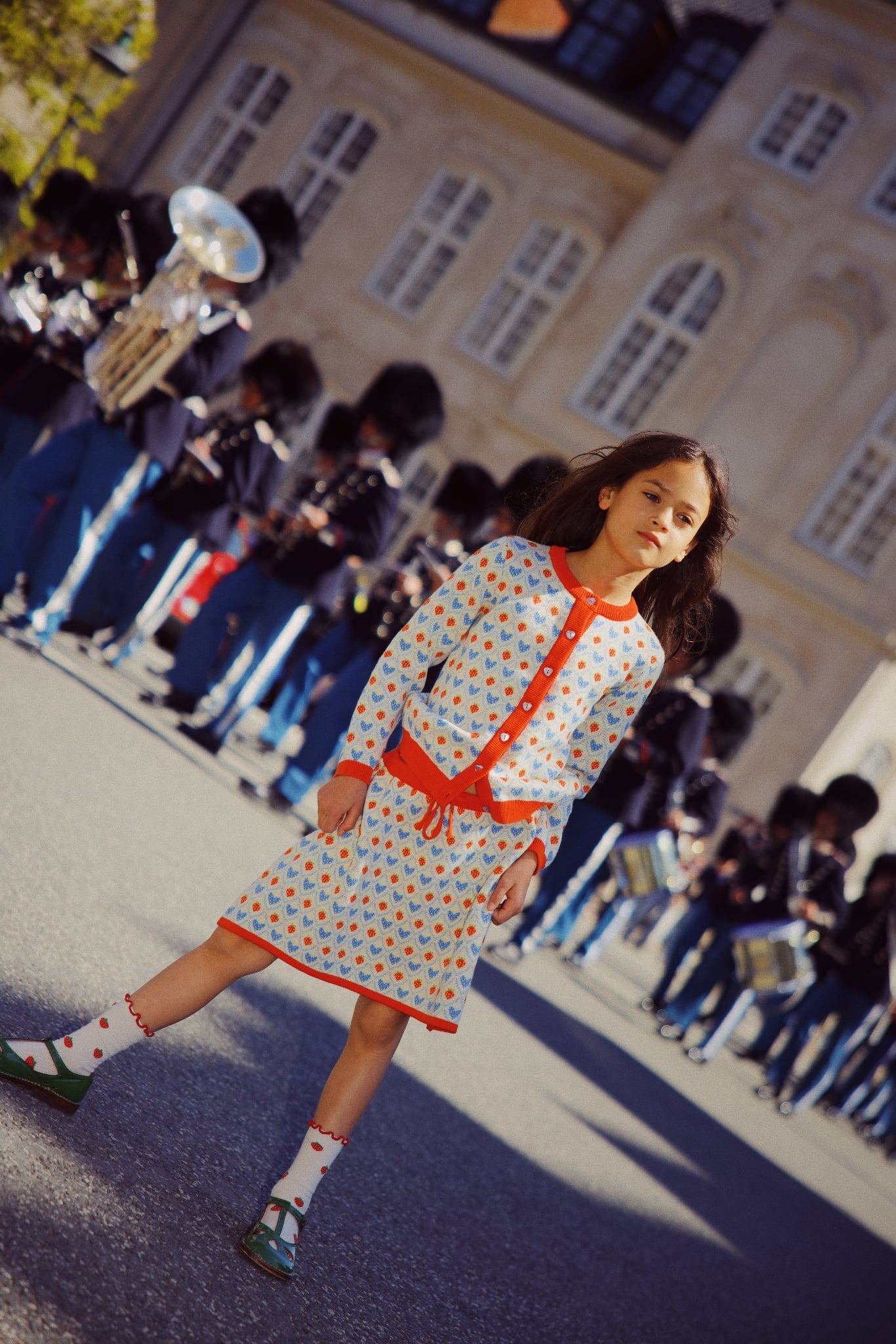 flöss lea cardigan - berry heart mix