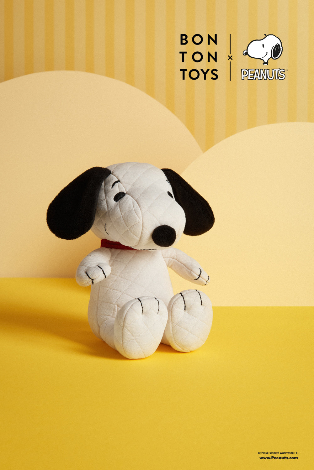 snoopy quilted jersey in giftbox - cream