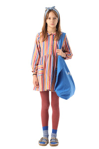 piupiuchick short peter pan dress - multicolour stripes
