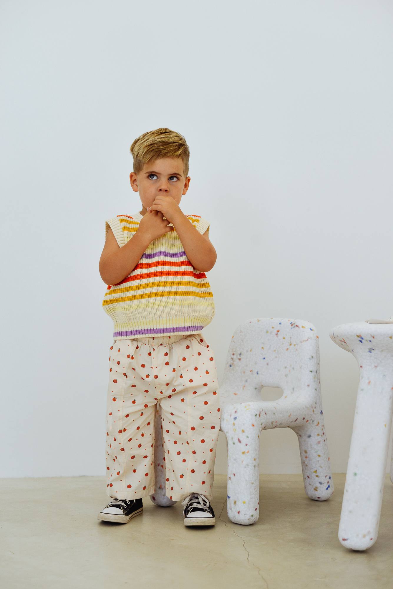 sunday siblings art club knit vest - PRE ORDER