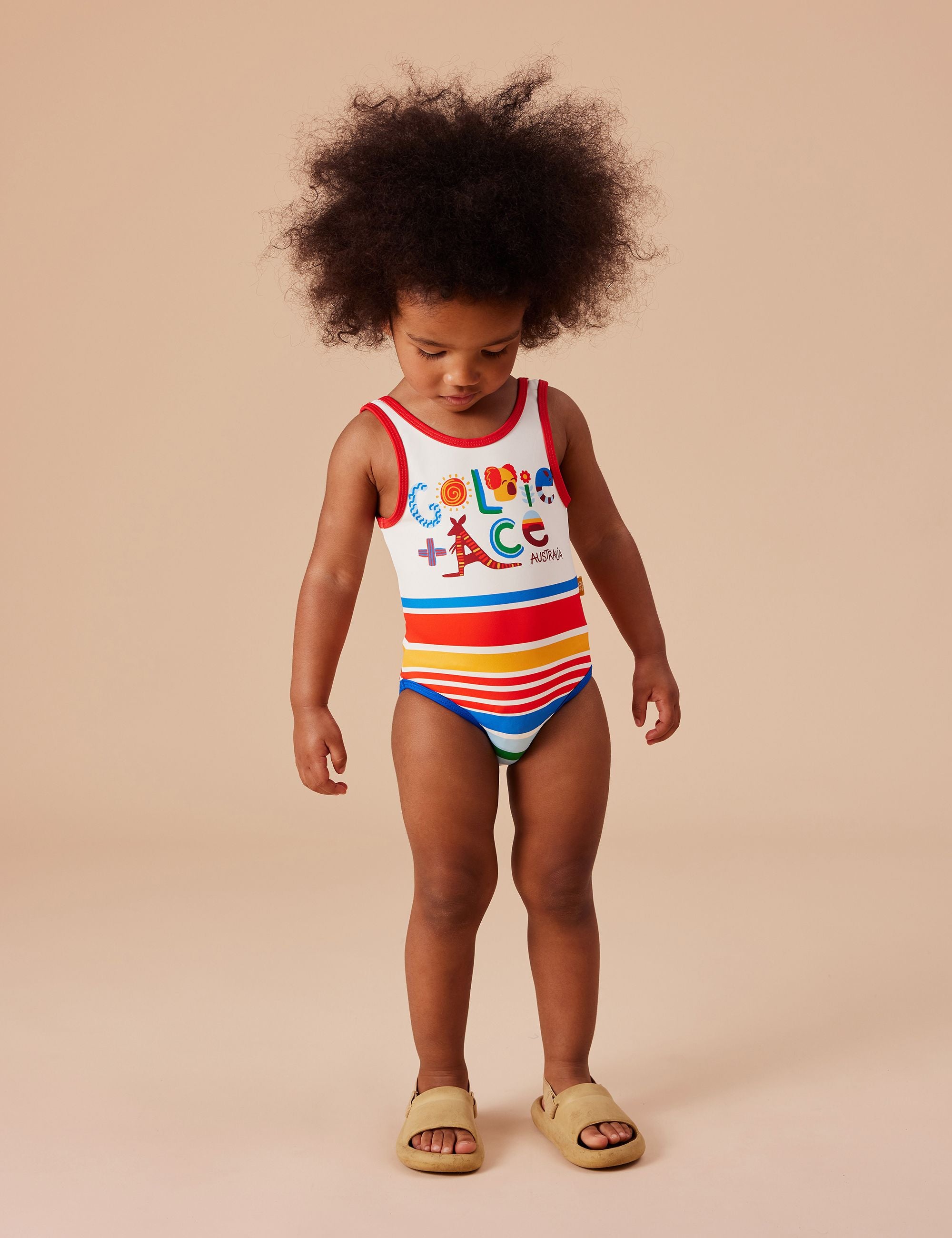 goldie + ace land down under stripe scoop back bathers